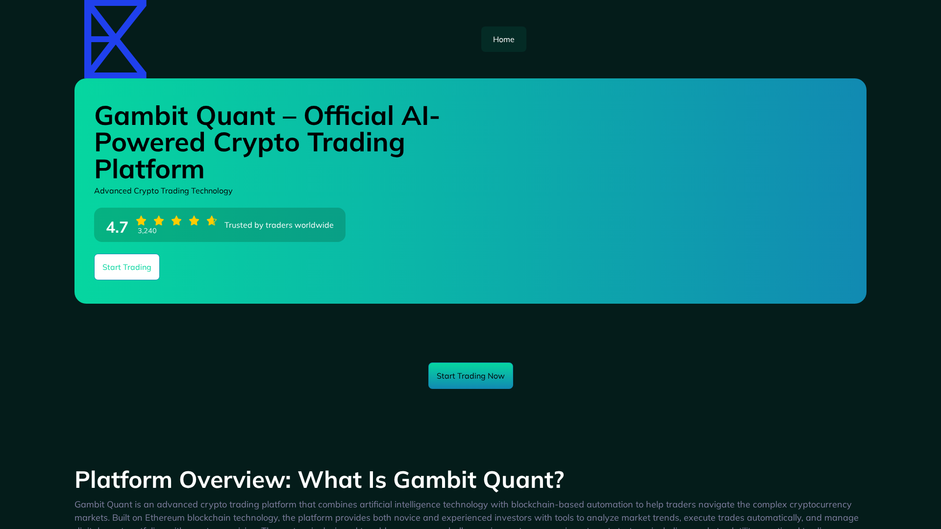 Screenshot of gambitquant.net