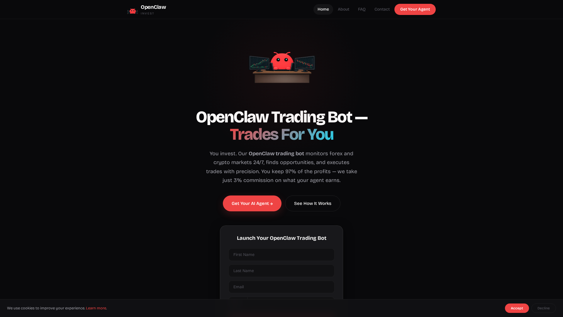 Screenshot of openclaw-trading-bot.com
