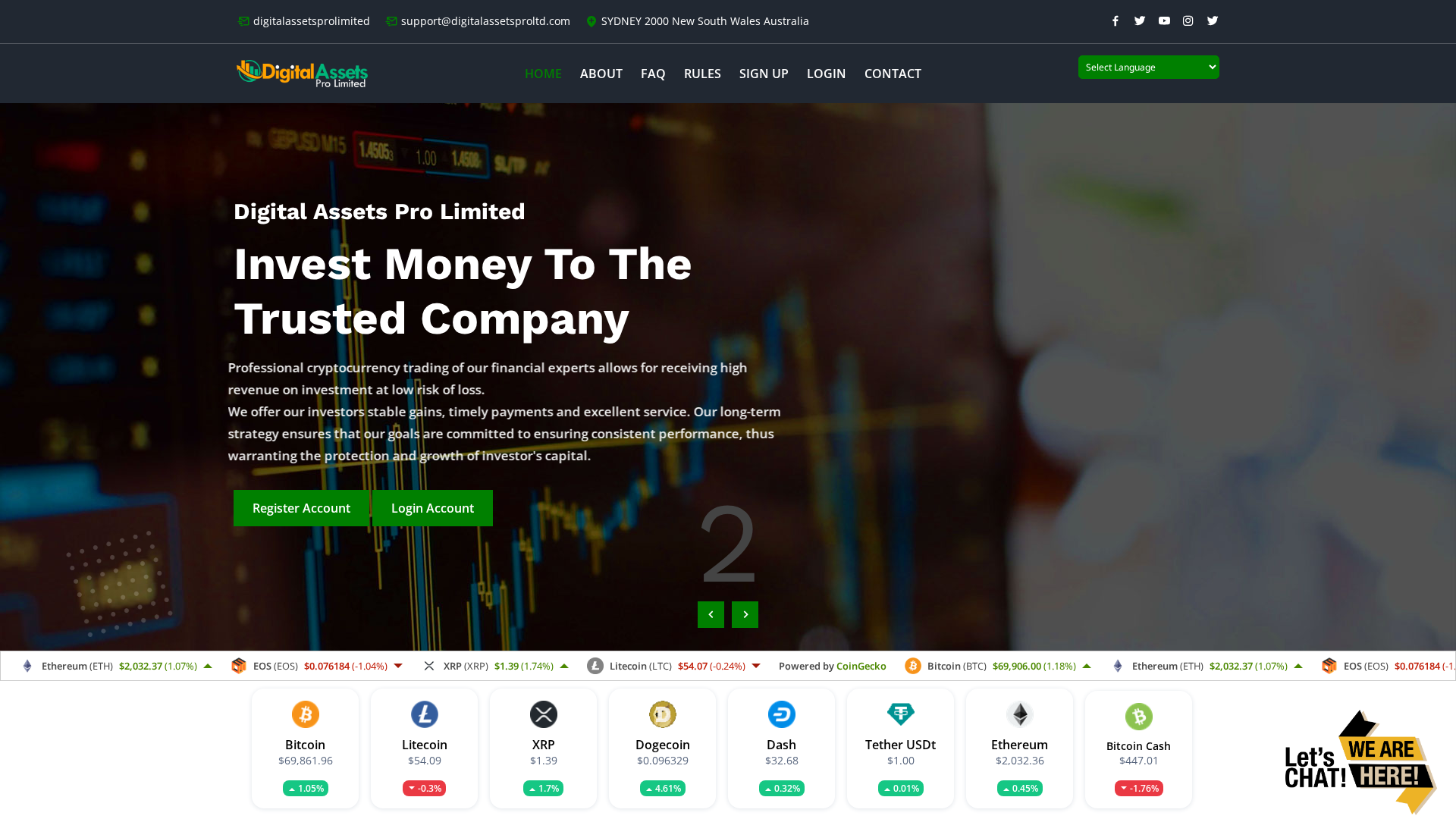 Screenshot of digitalassetsproltd.com