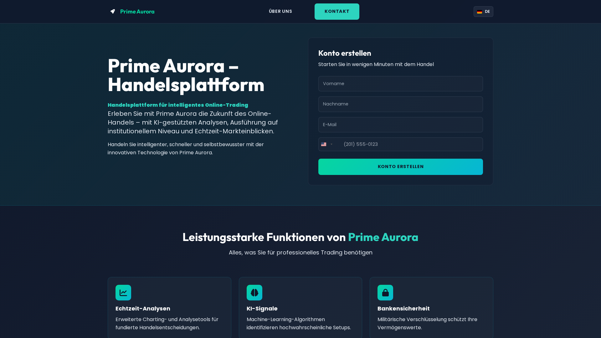 Screenshot of primeaurora-de.com