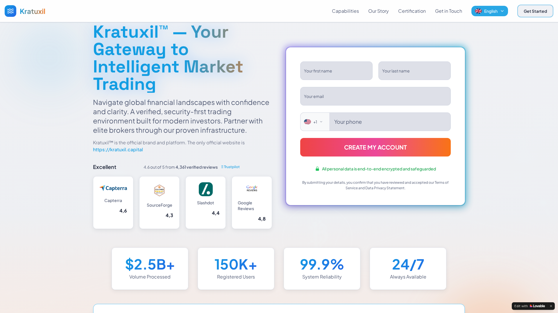 Screenshot of kratuxil.capital