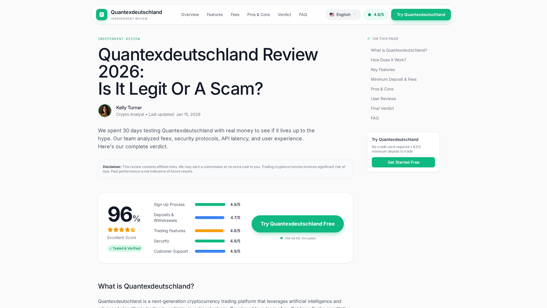 Screenshot of quantexdeutschland-review.top