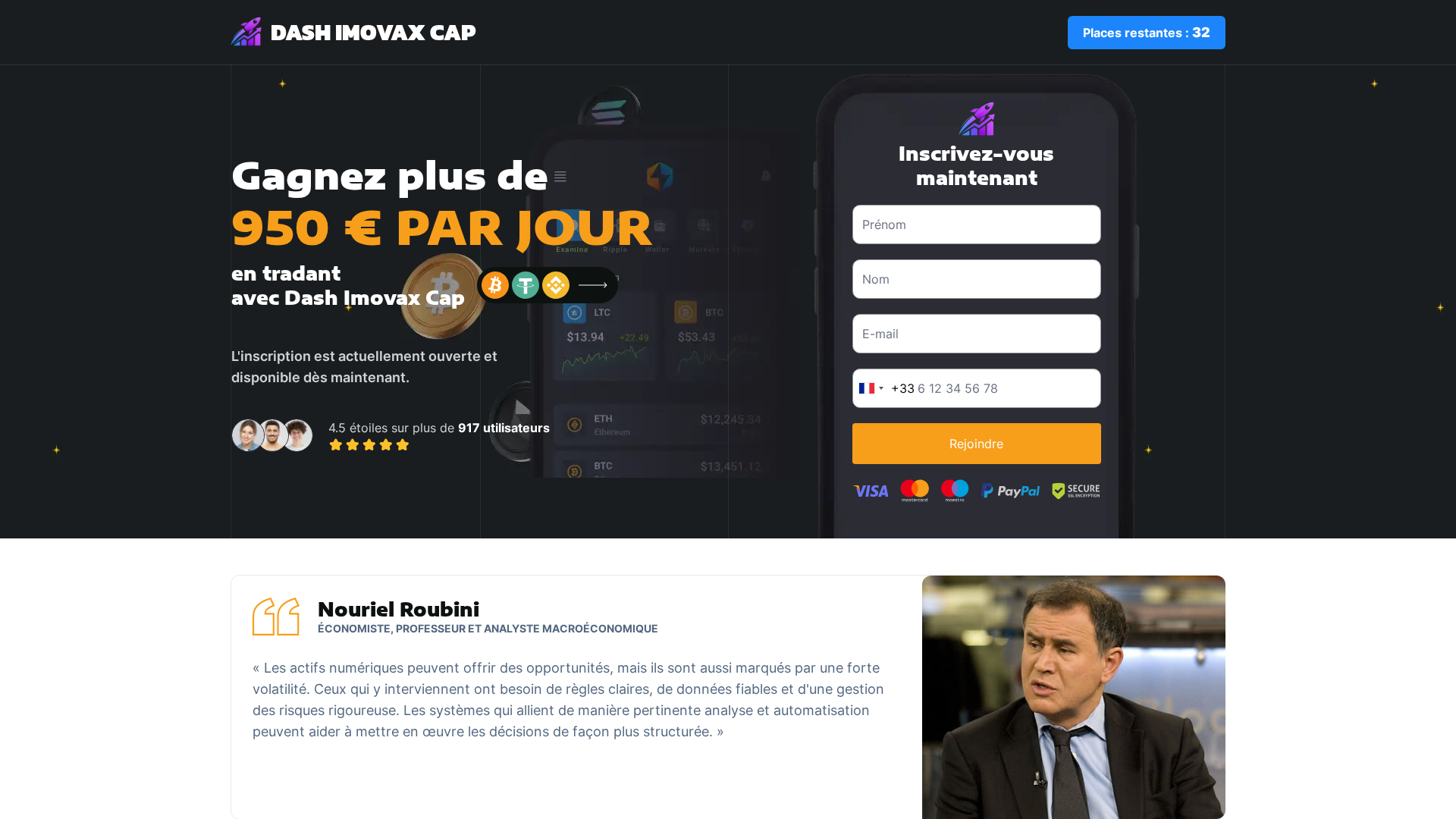 Screenshot of dash-imovax-cap.org