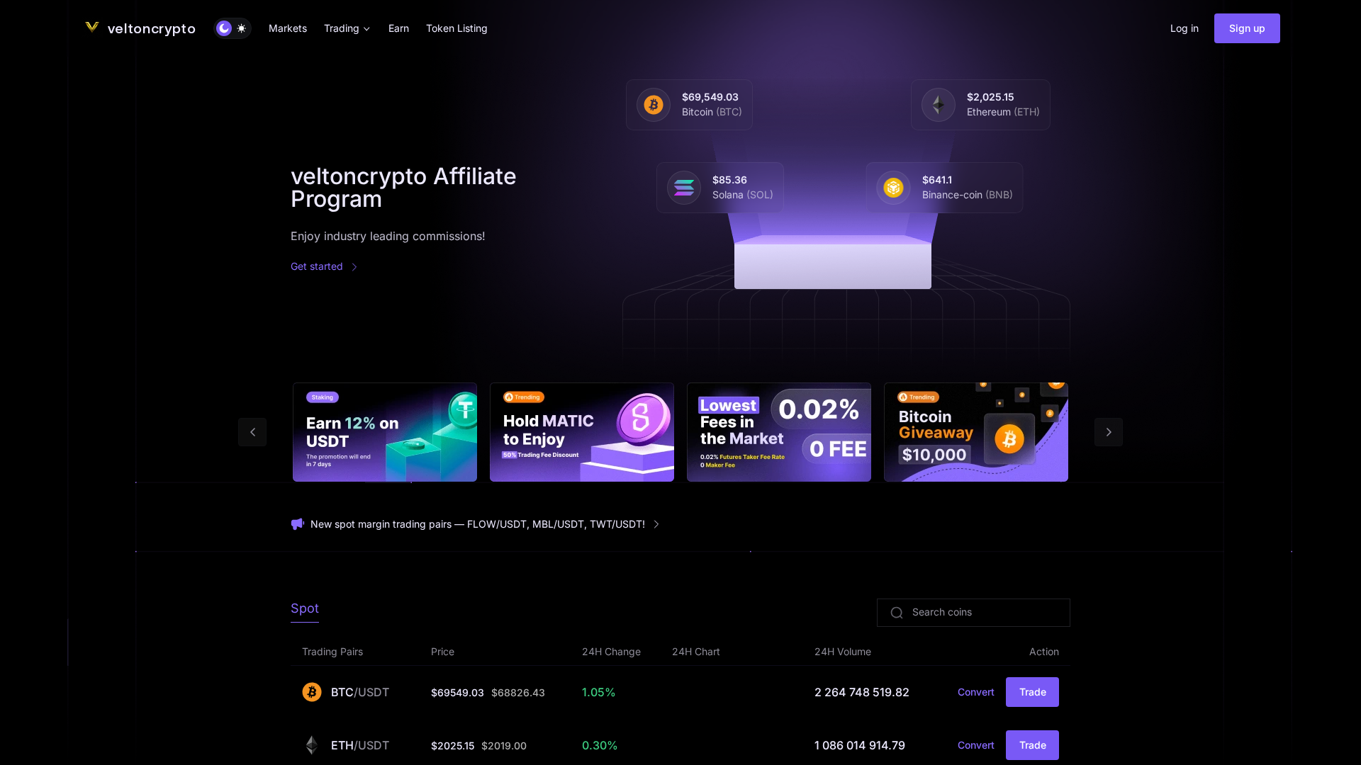 Screenshot of veltoncrypto.com
