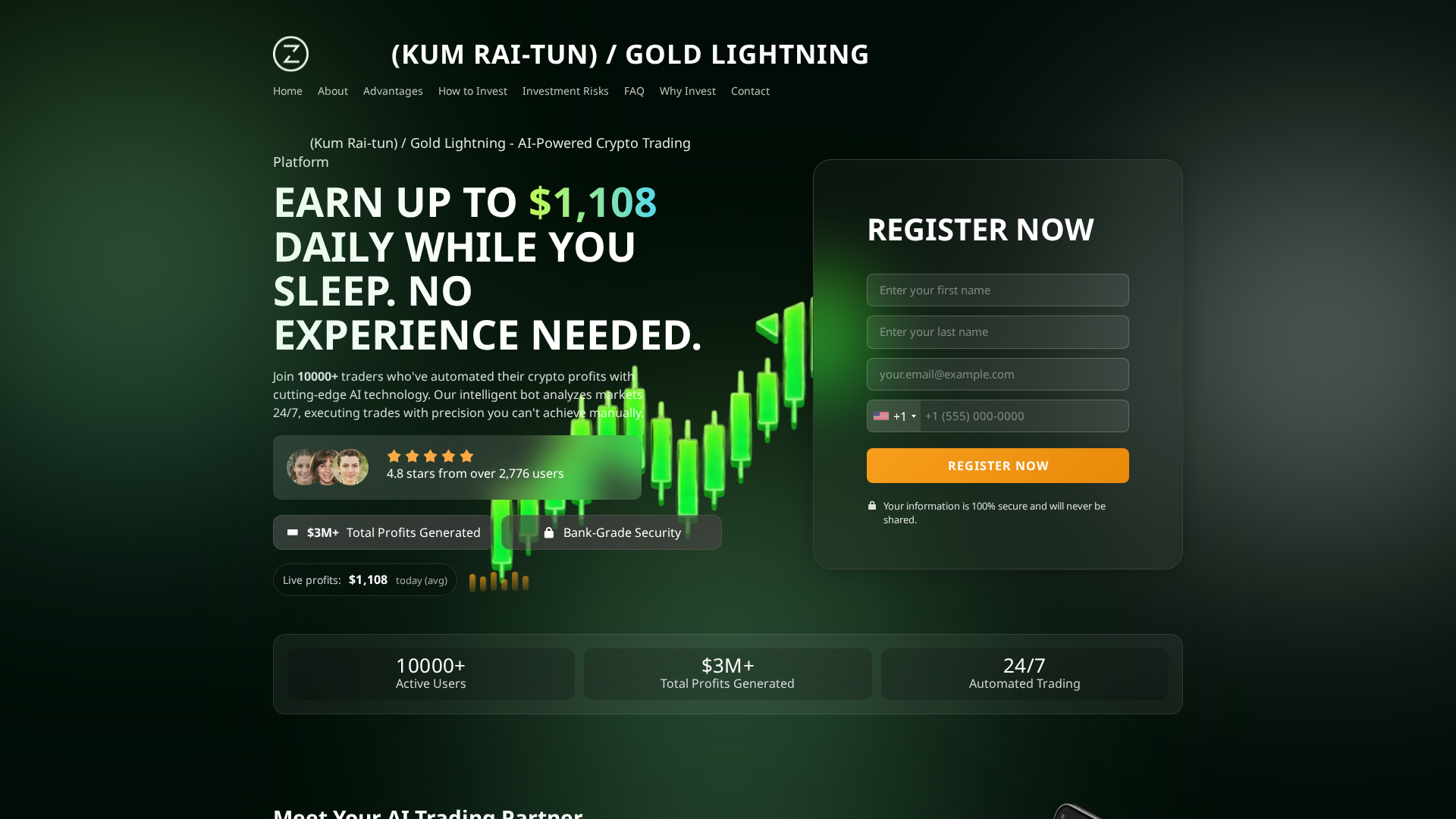 Screenshot of kumrai-tungoldlightning.com
