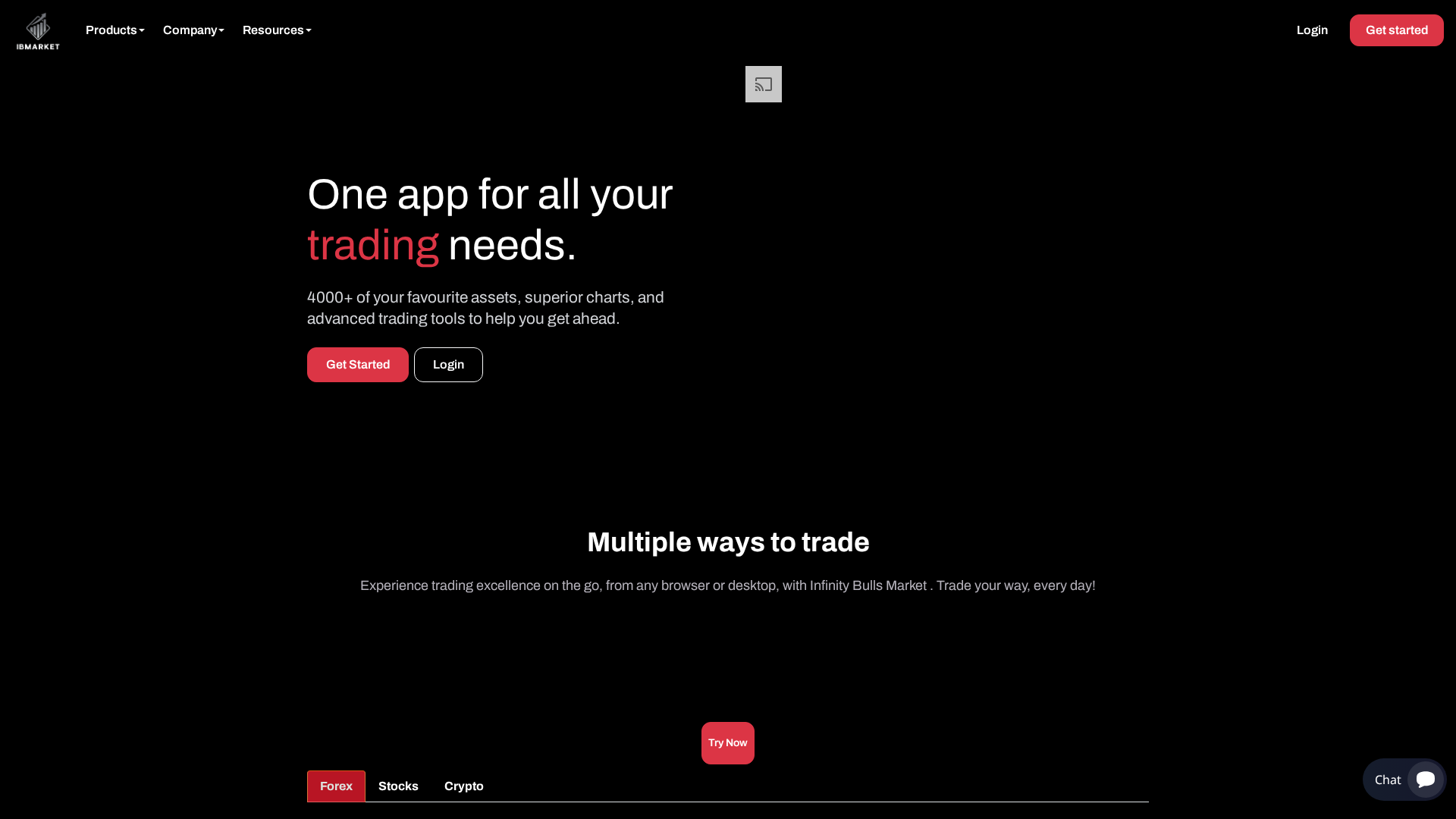 Screenshot of infinitybullsmarket.com