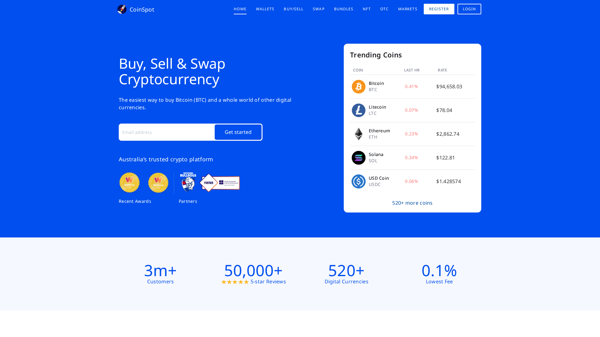 Screenshot of coinspot.xin