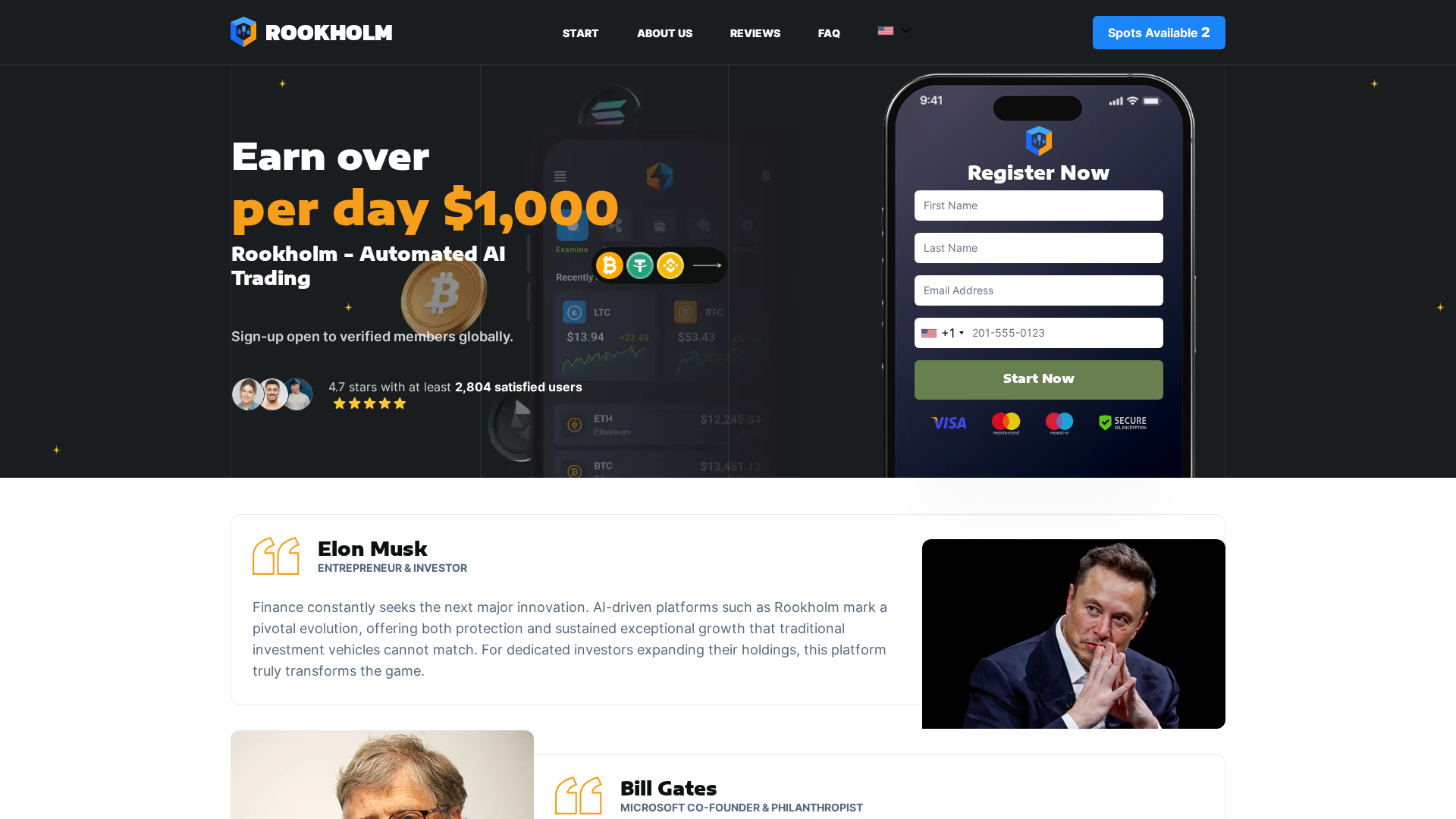 Screenshot of rookholm-trade.club