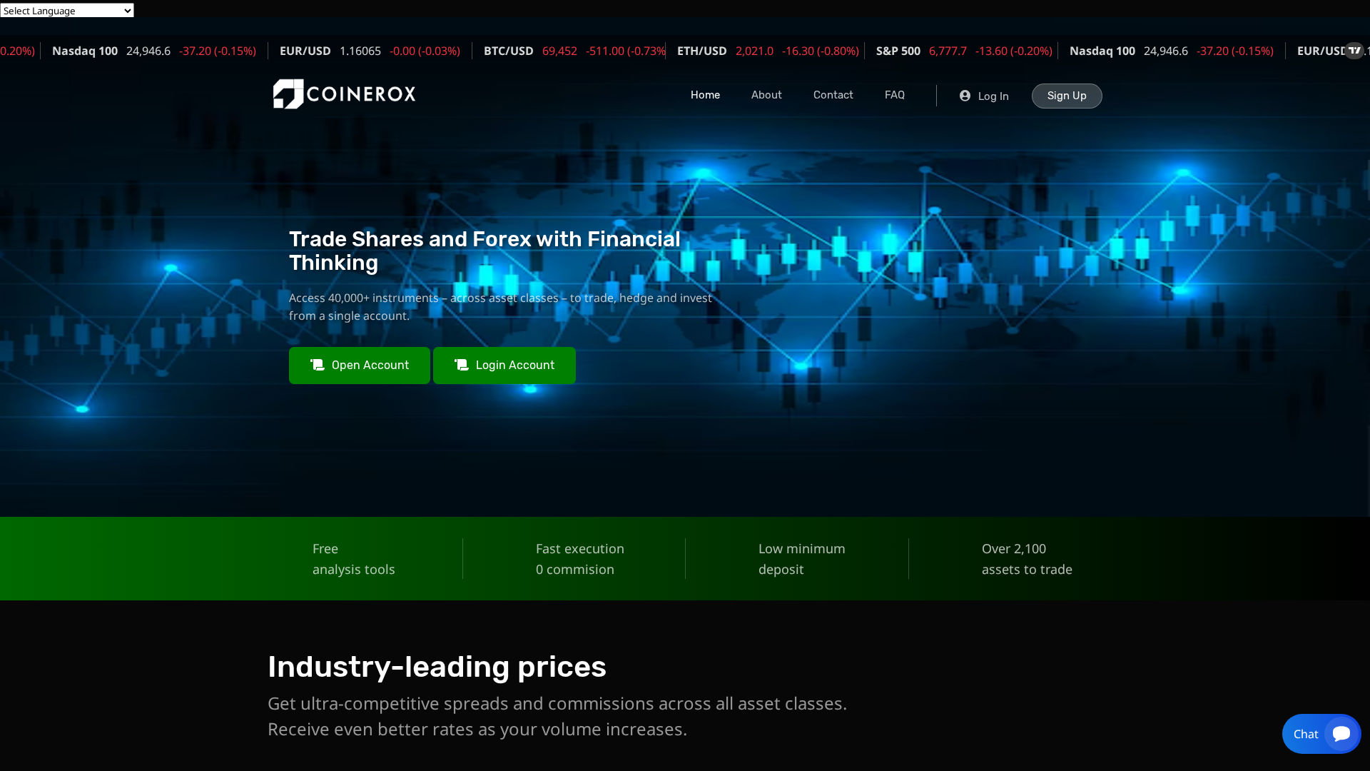 Screenshot of coinerox.com