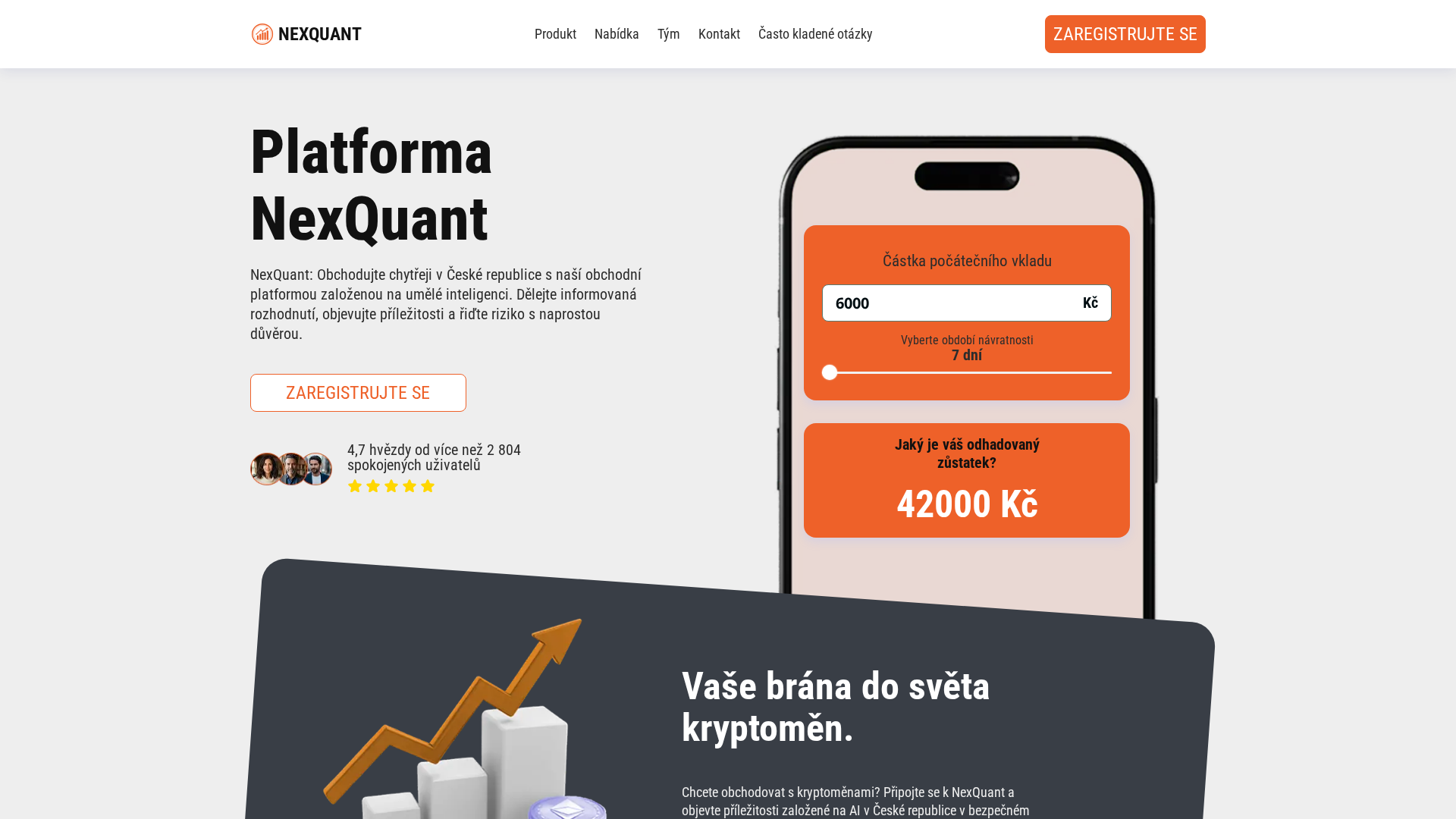 Screenshot of nexquant-ai.com