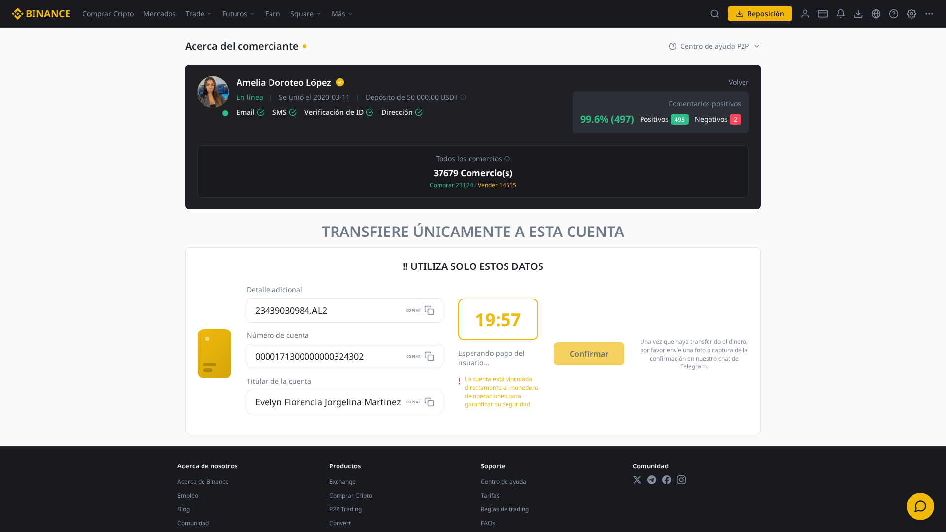 Screenshot of binancepay.trade