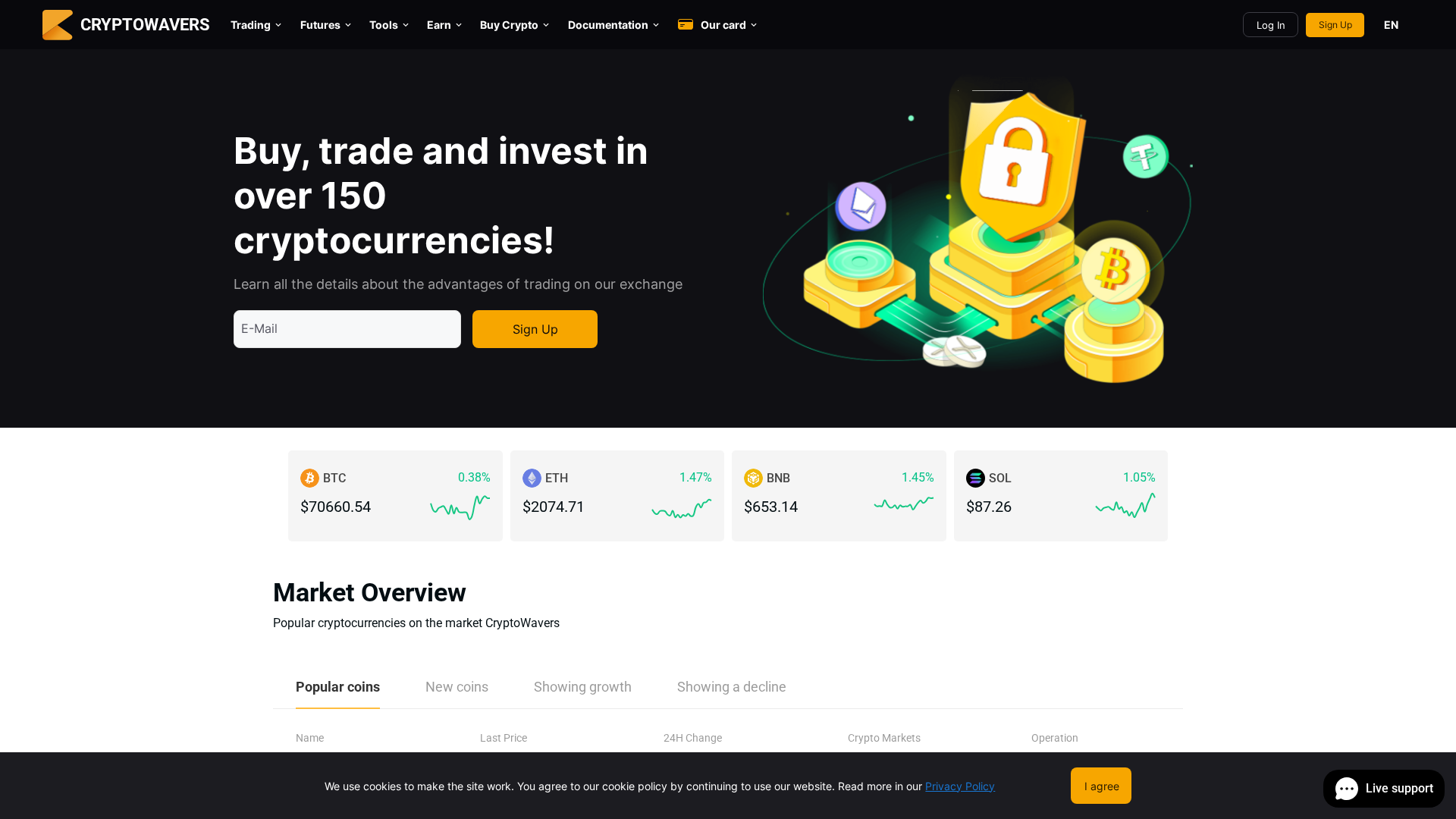 Screenshot of cryptowavexs.com