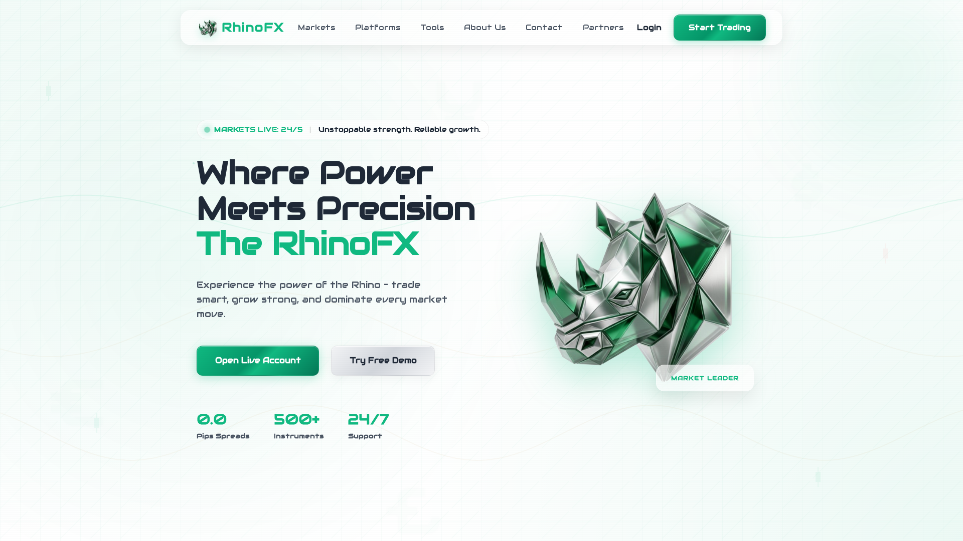 Screenshot of therhinofx.com