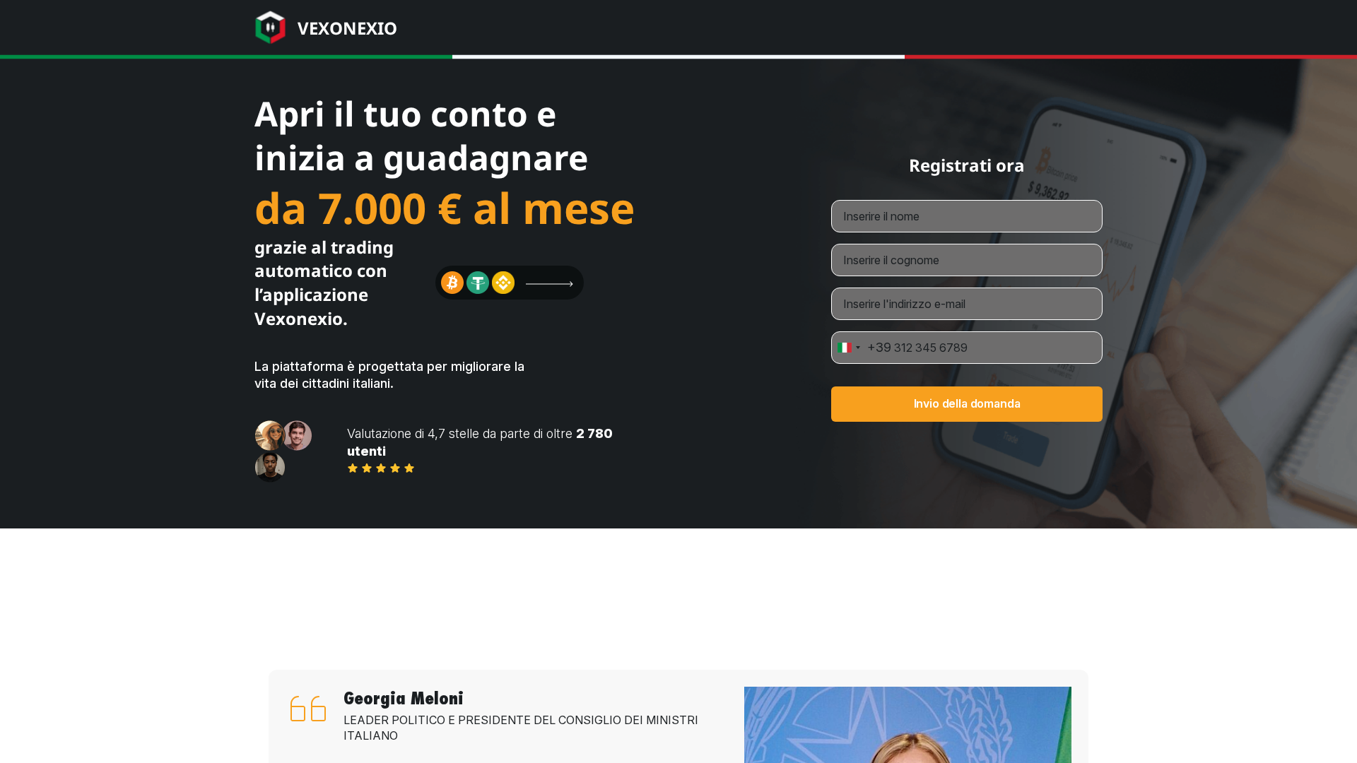 Screenshot of vexonexio.it