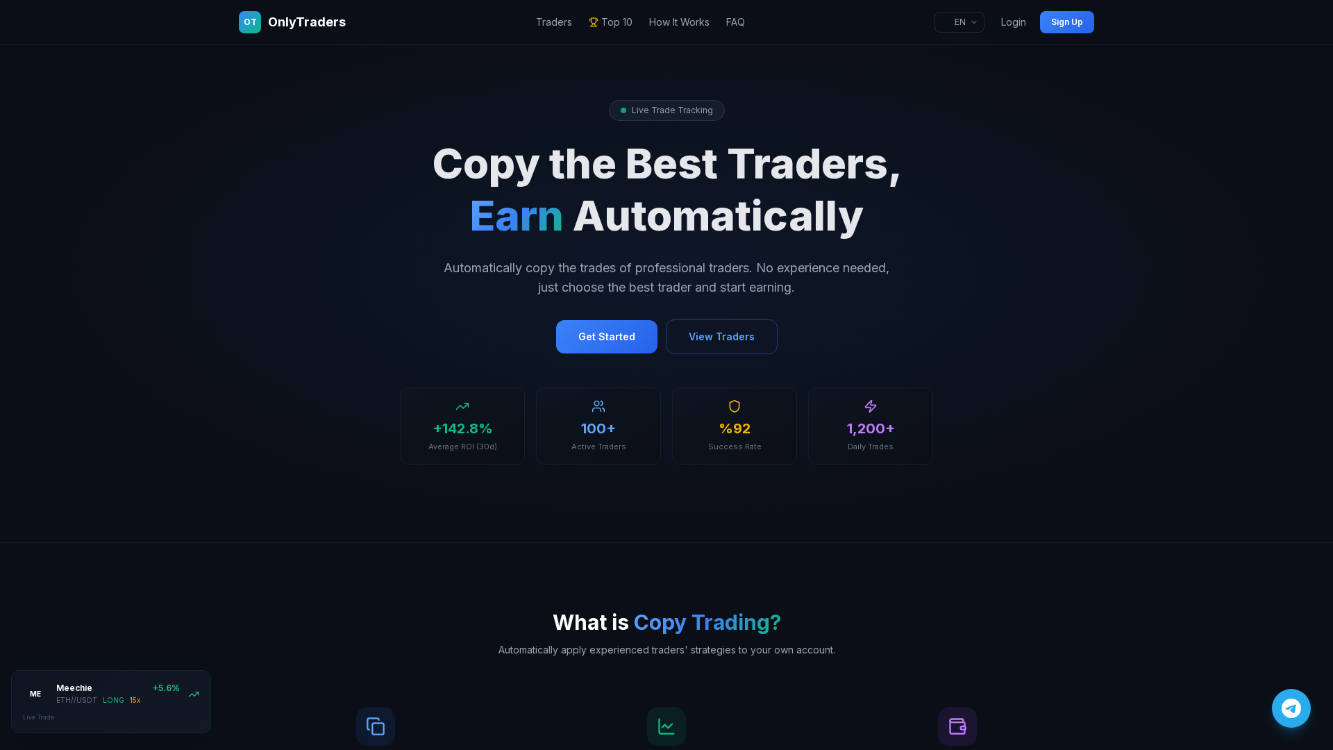 Screenshot of onlytraders.fun
