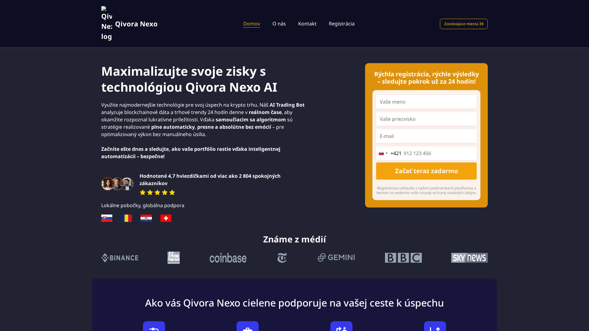 Screenshot of qivoranexo-sk.com