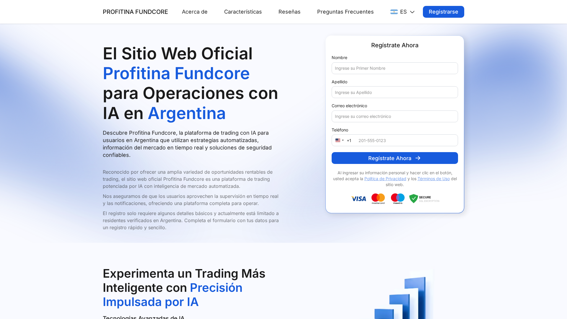 Screenshot of profitina-fundcore.com