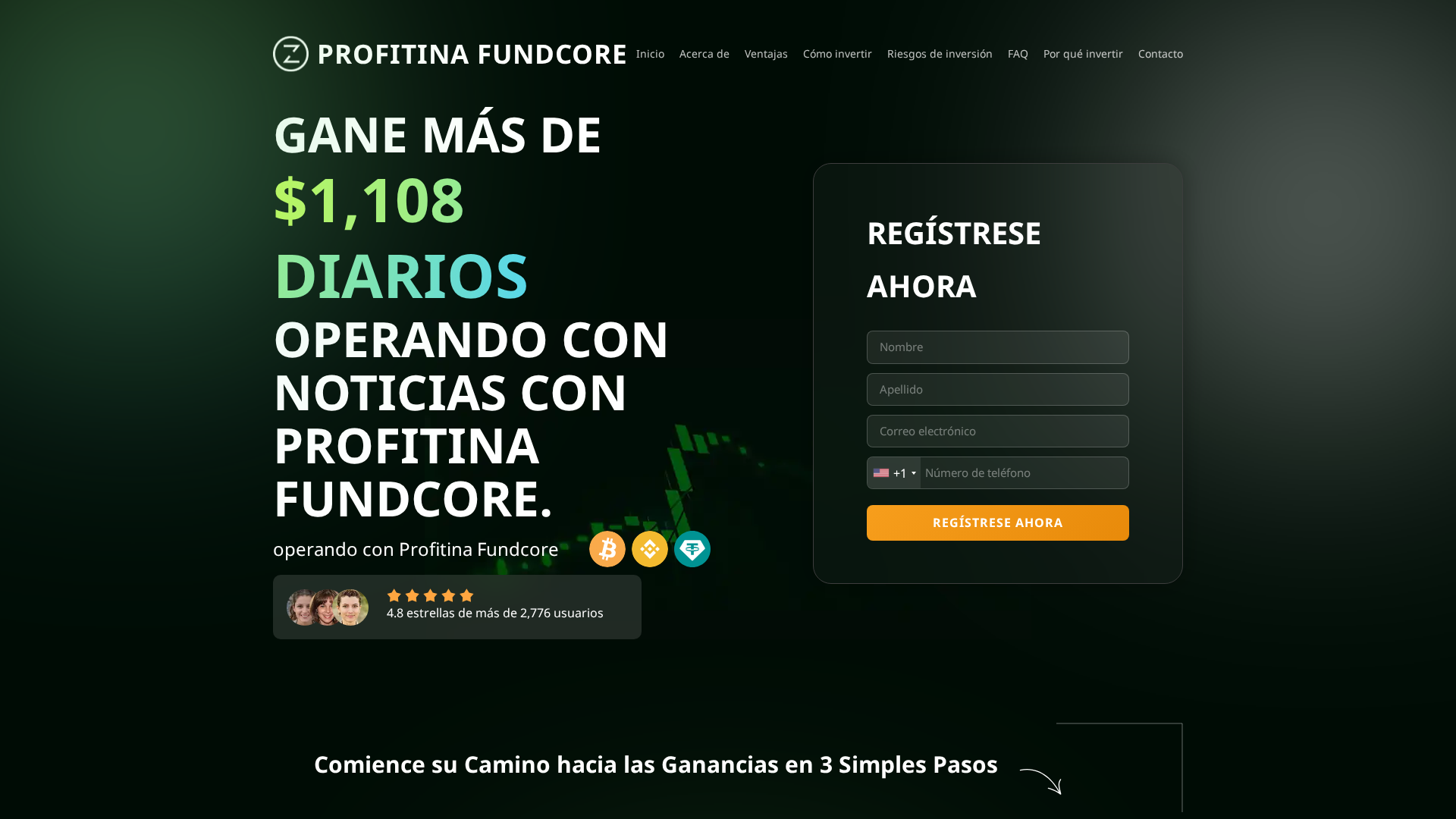 Screenshot of profitinafundcore.com