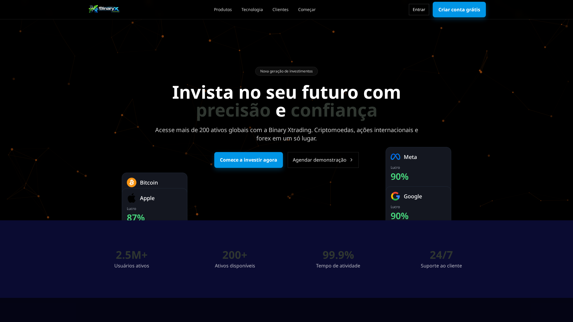 Screenshot of binaryxtrading.com