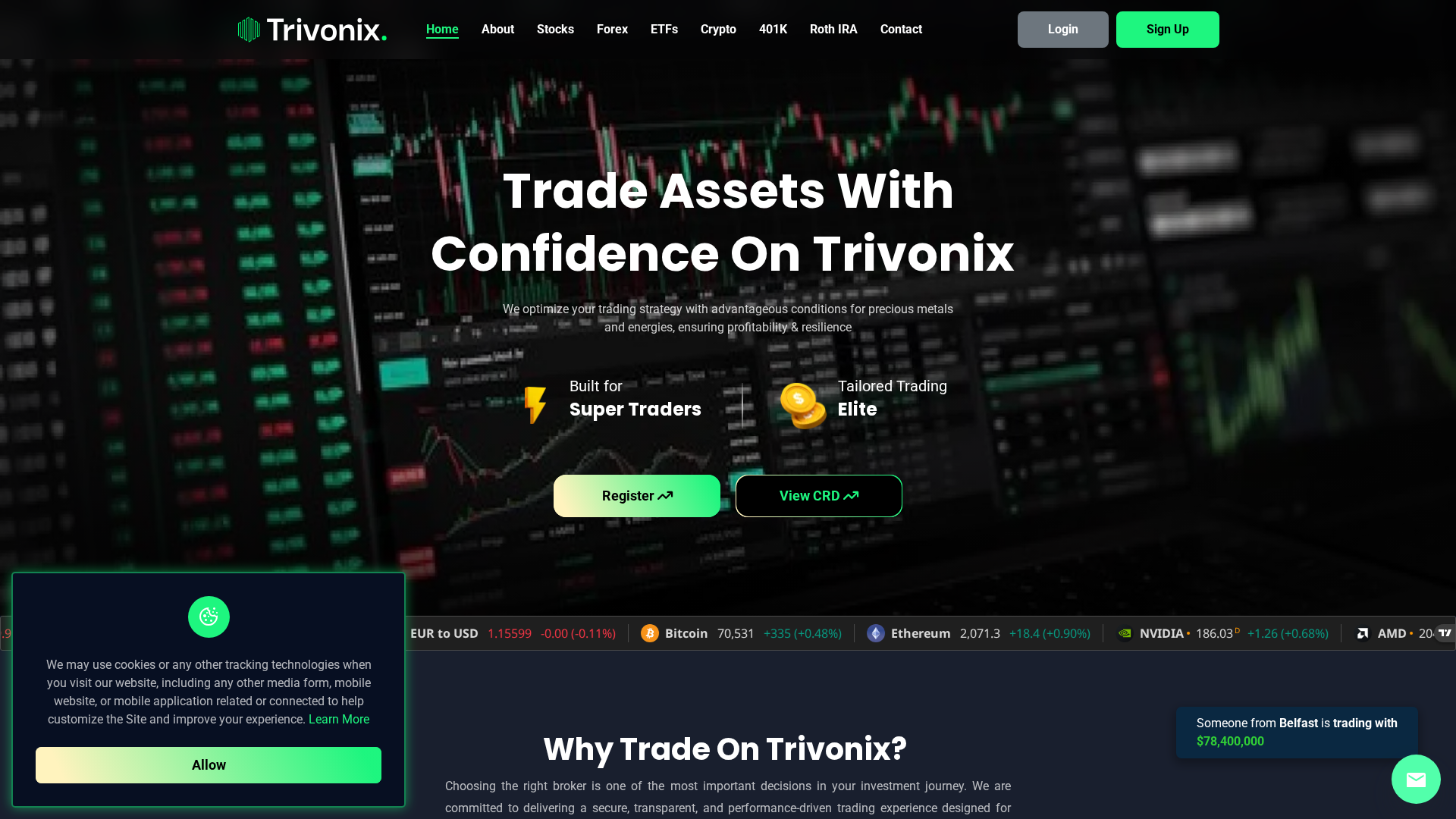 Screenshot of trivonix.net