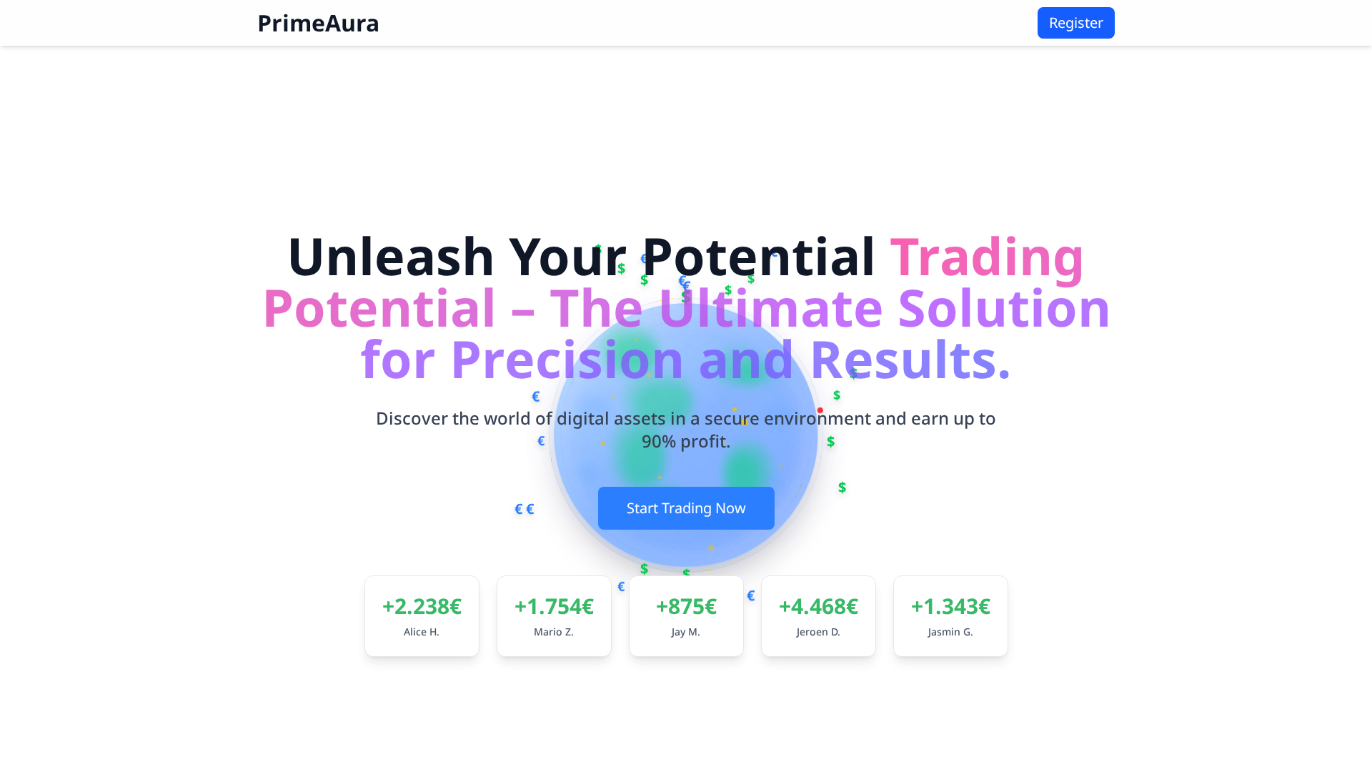 Screenshot of prime-aura-official.com