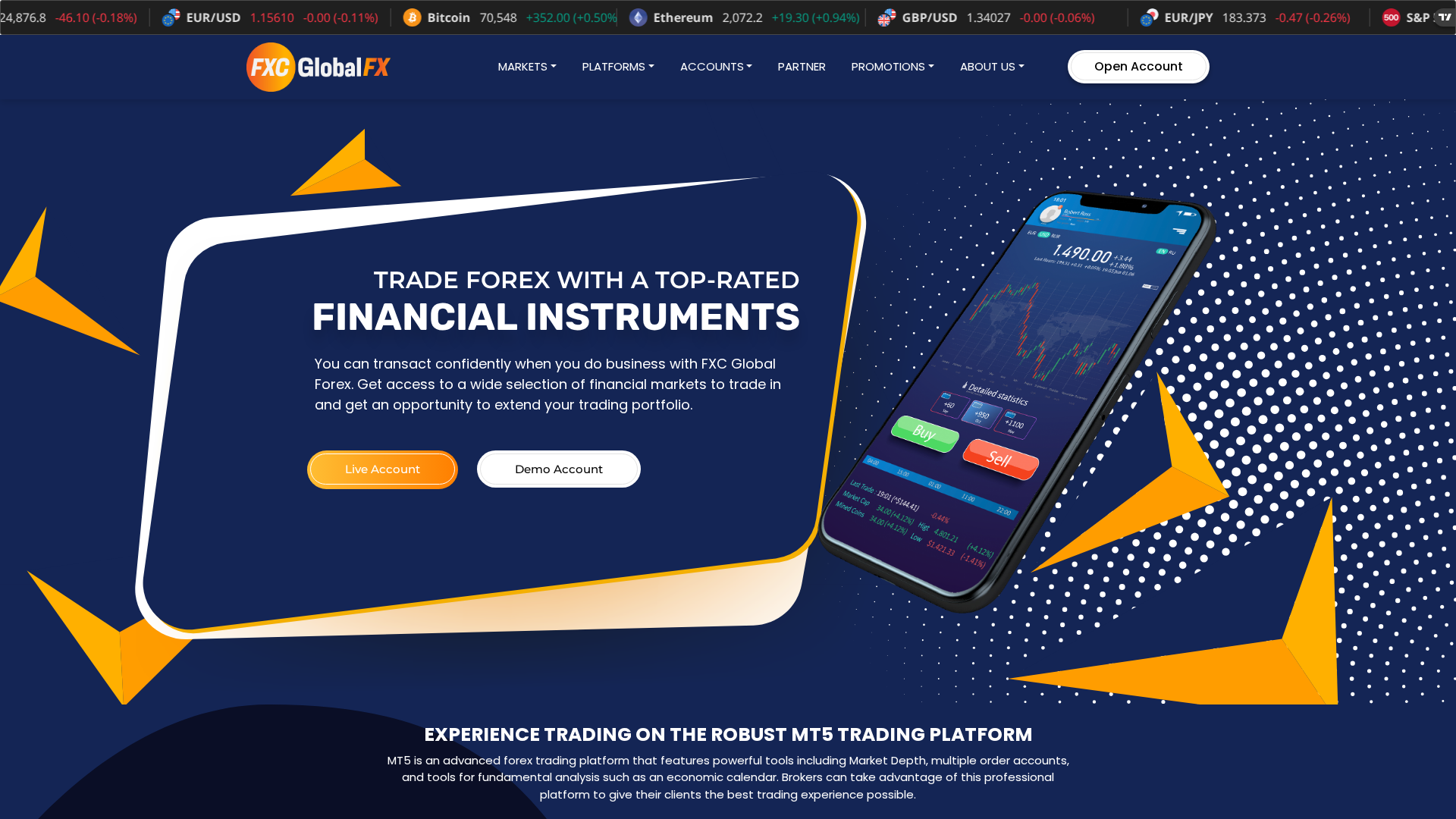 Screenshot of fxcglobalforex.com