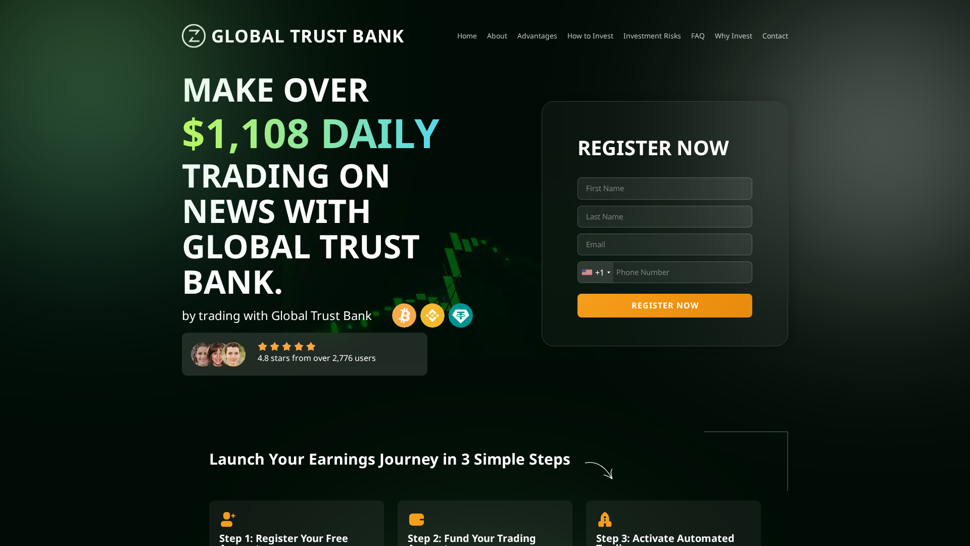 Screenshot of globaltrustbank-official.com