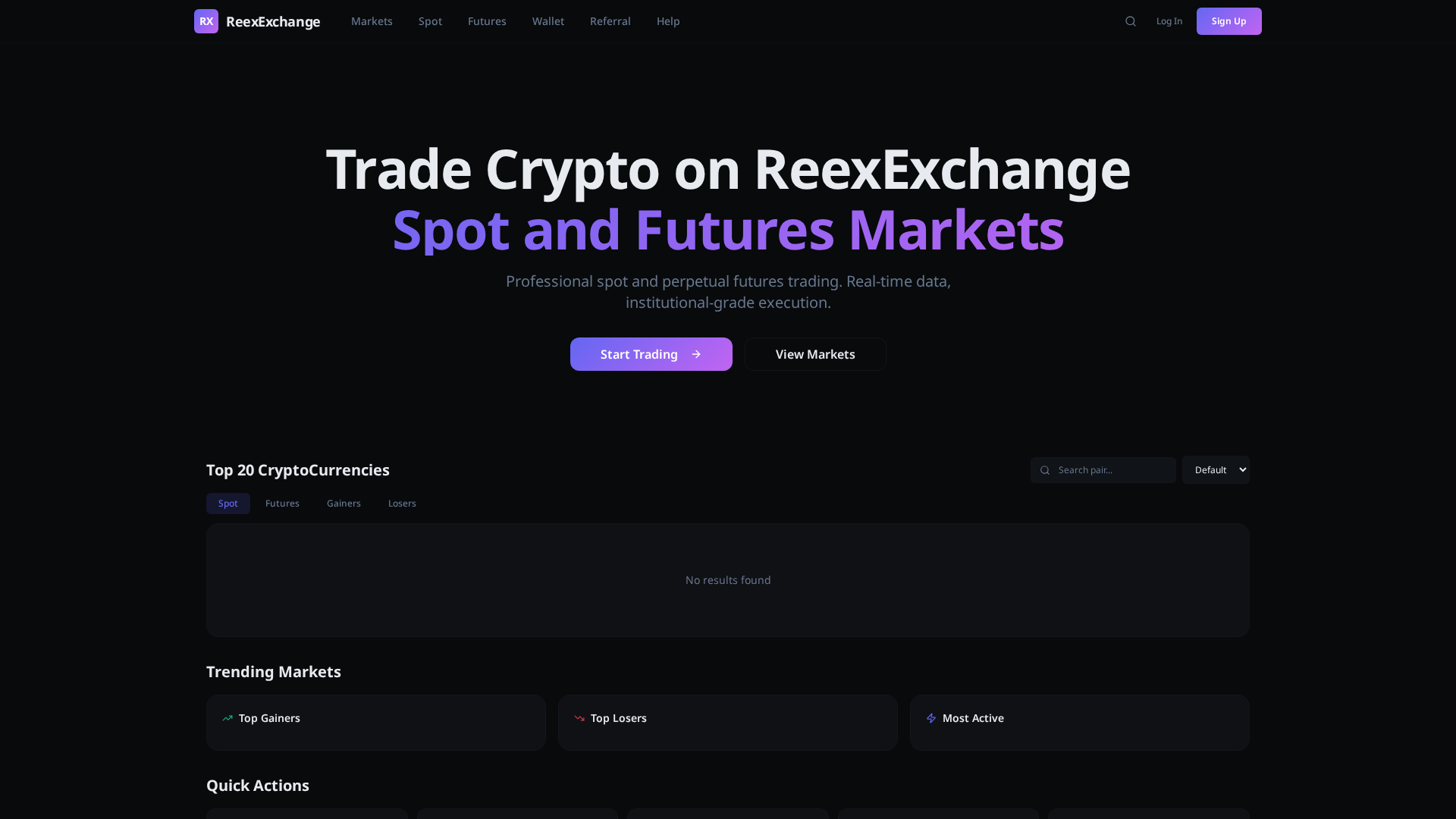 Screenshot of reexexchange.com