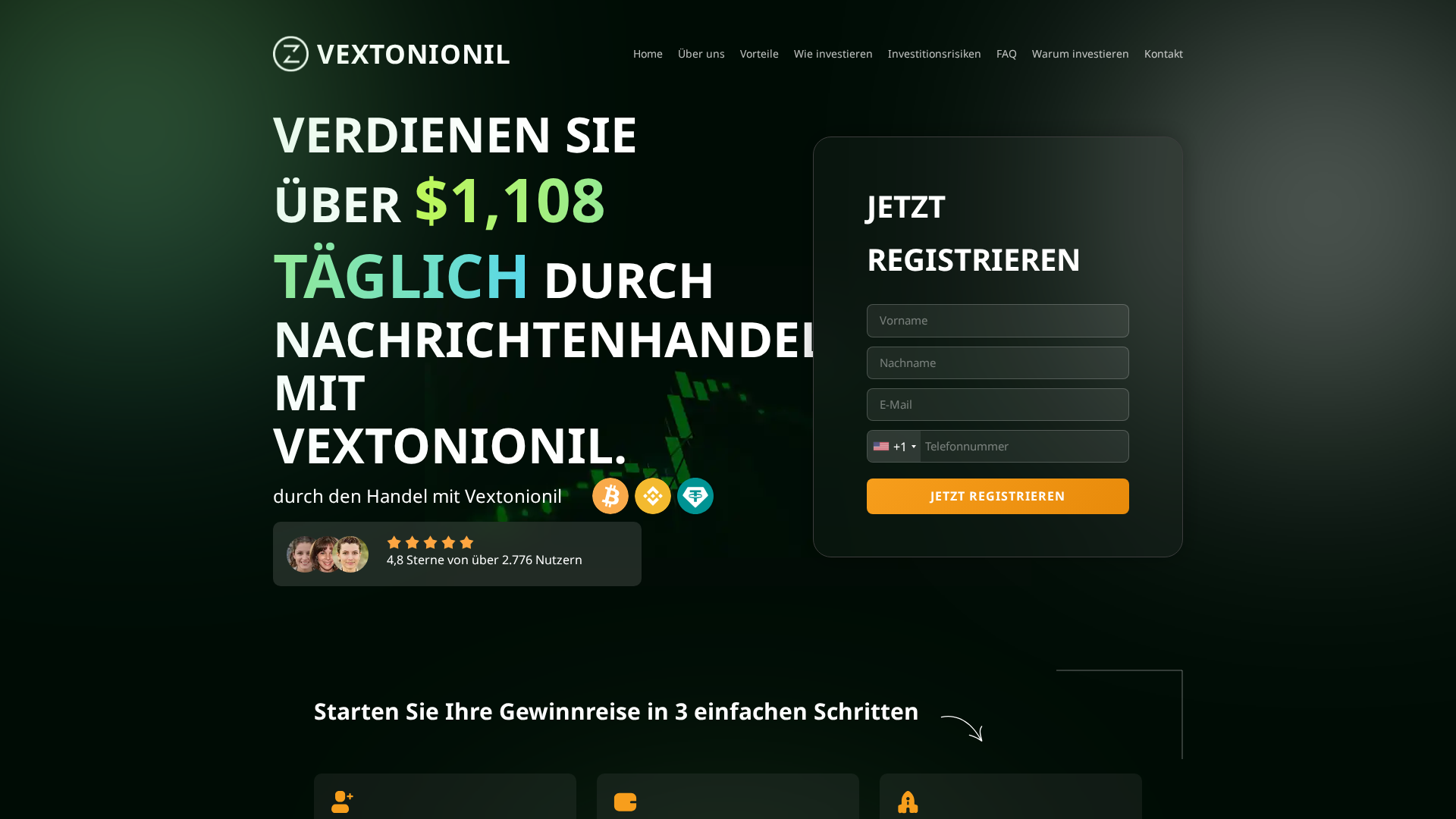 Screenshot of vextonionil-invest.de