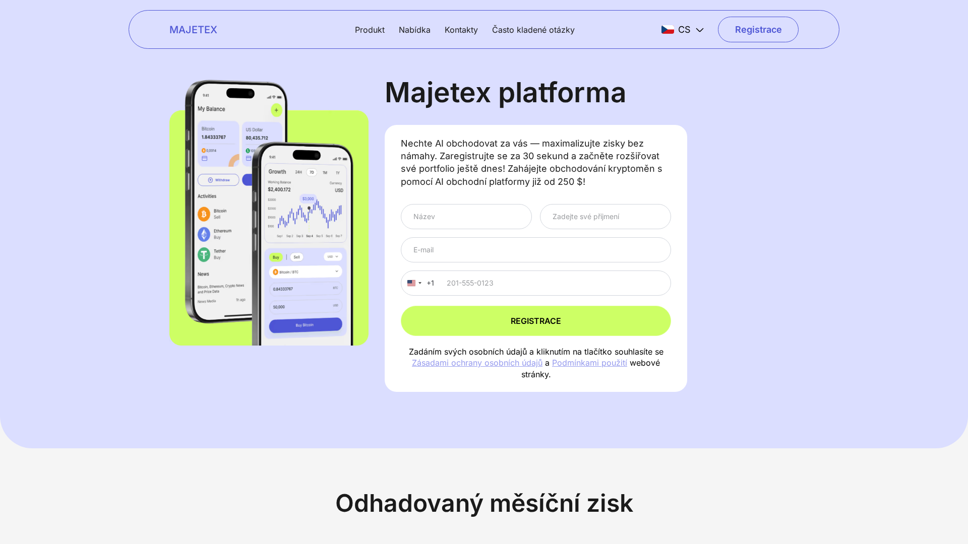 Screenshot of majetex.com