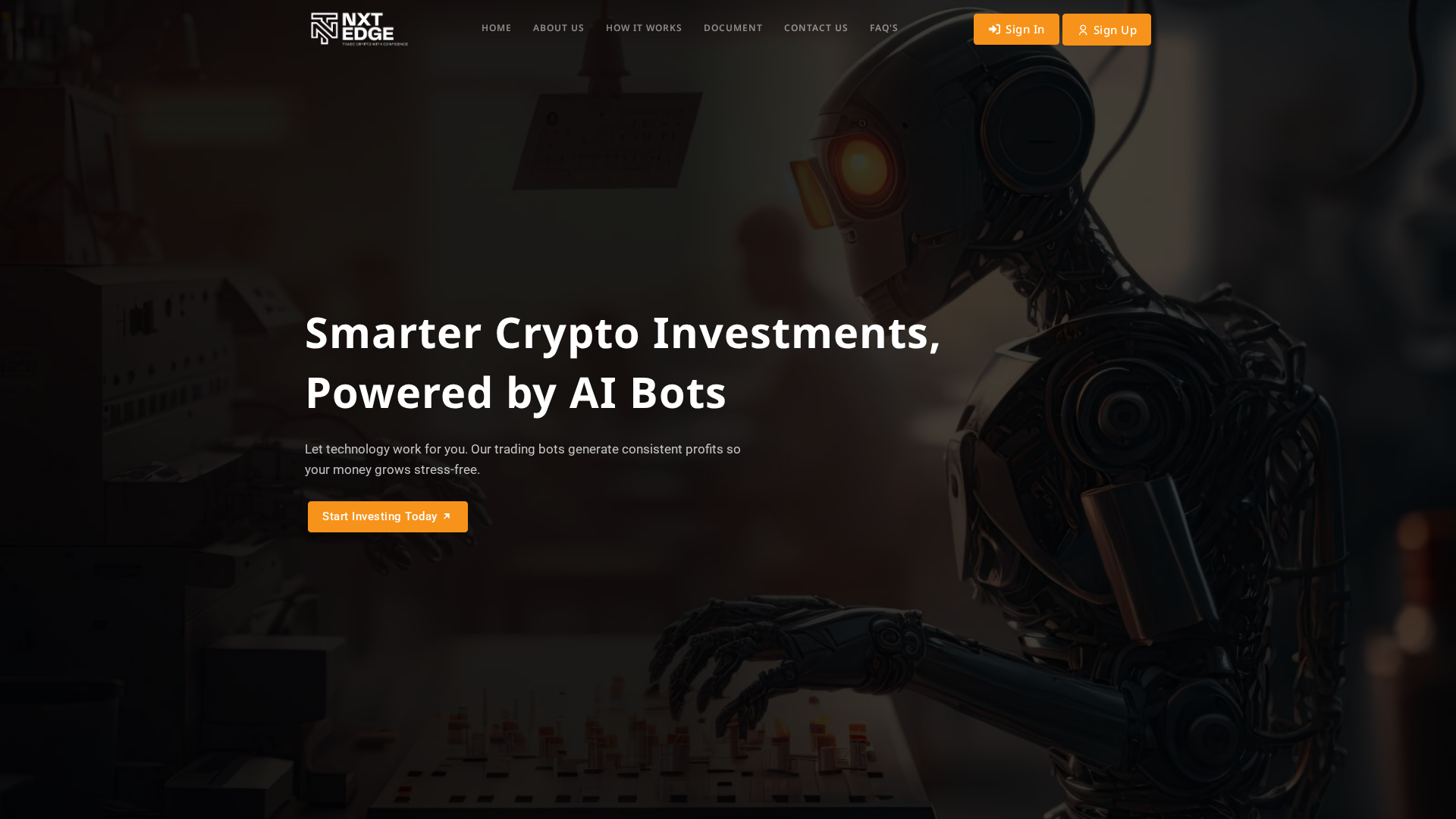 Screenshot of nxtedgetrade.co