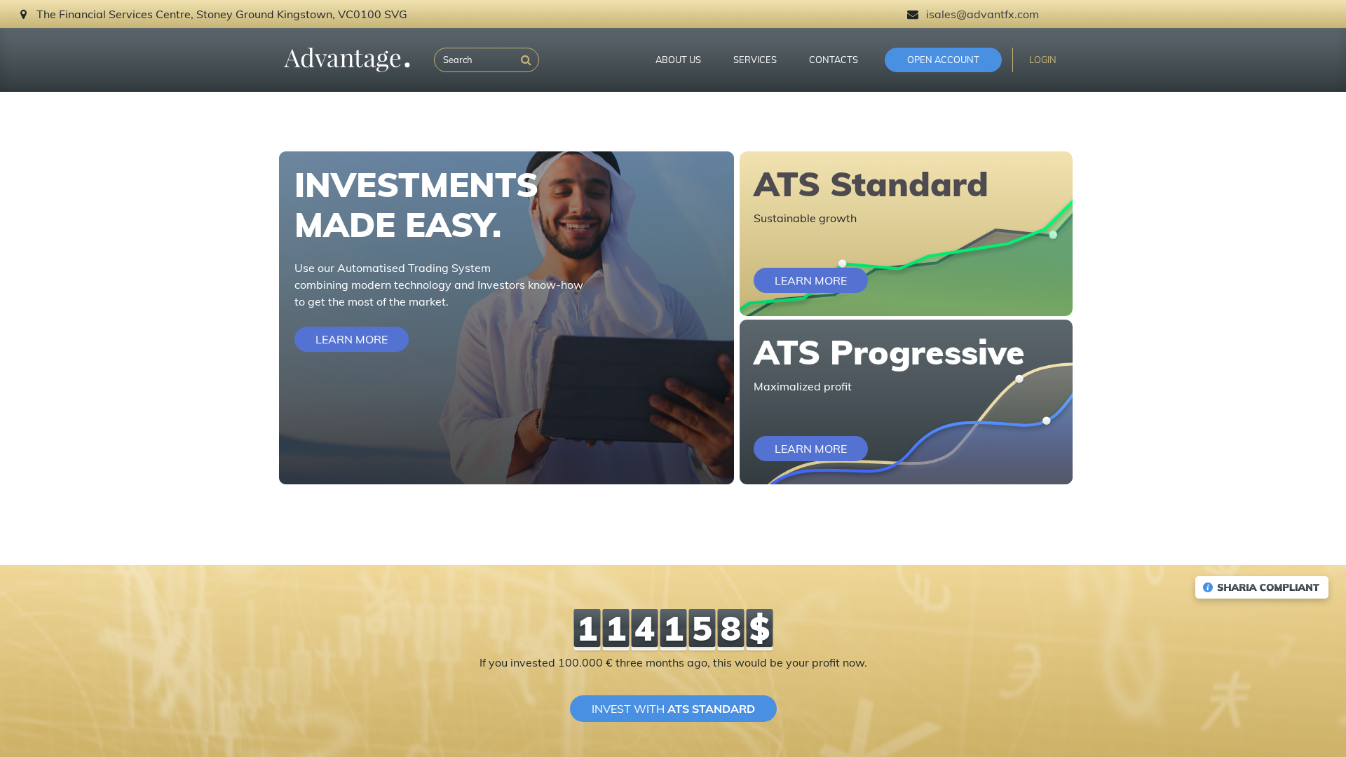 Screenshot of advantfx.com