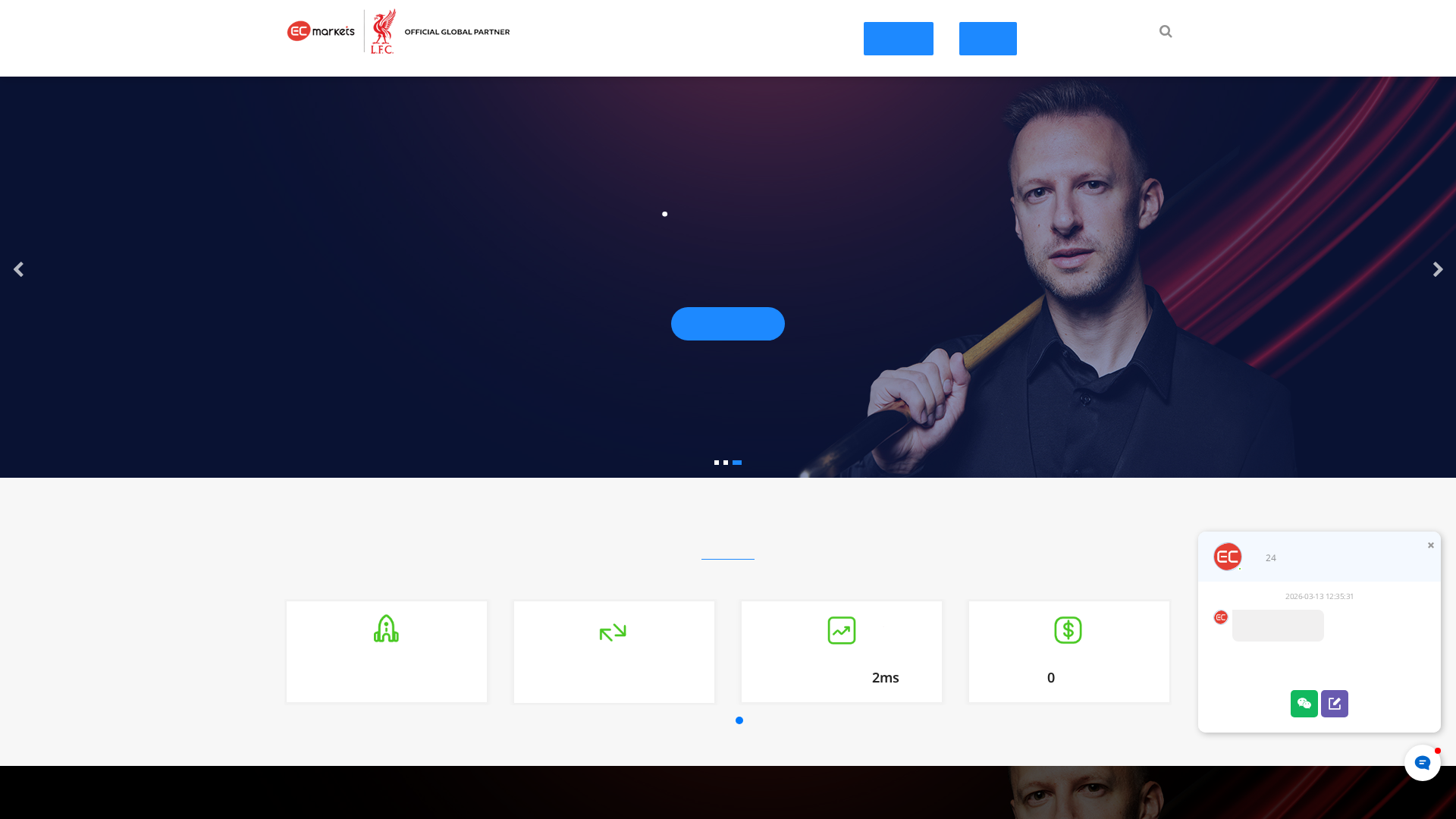 Screenshot of ecfxforex.com