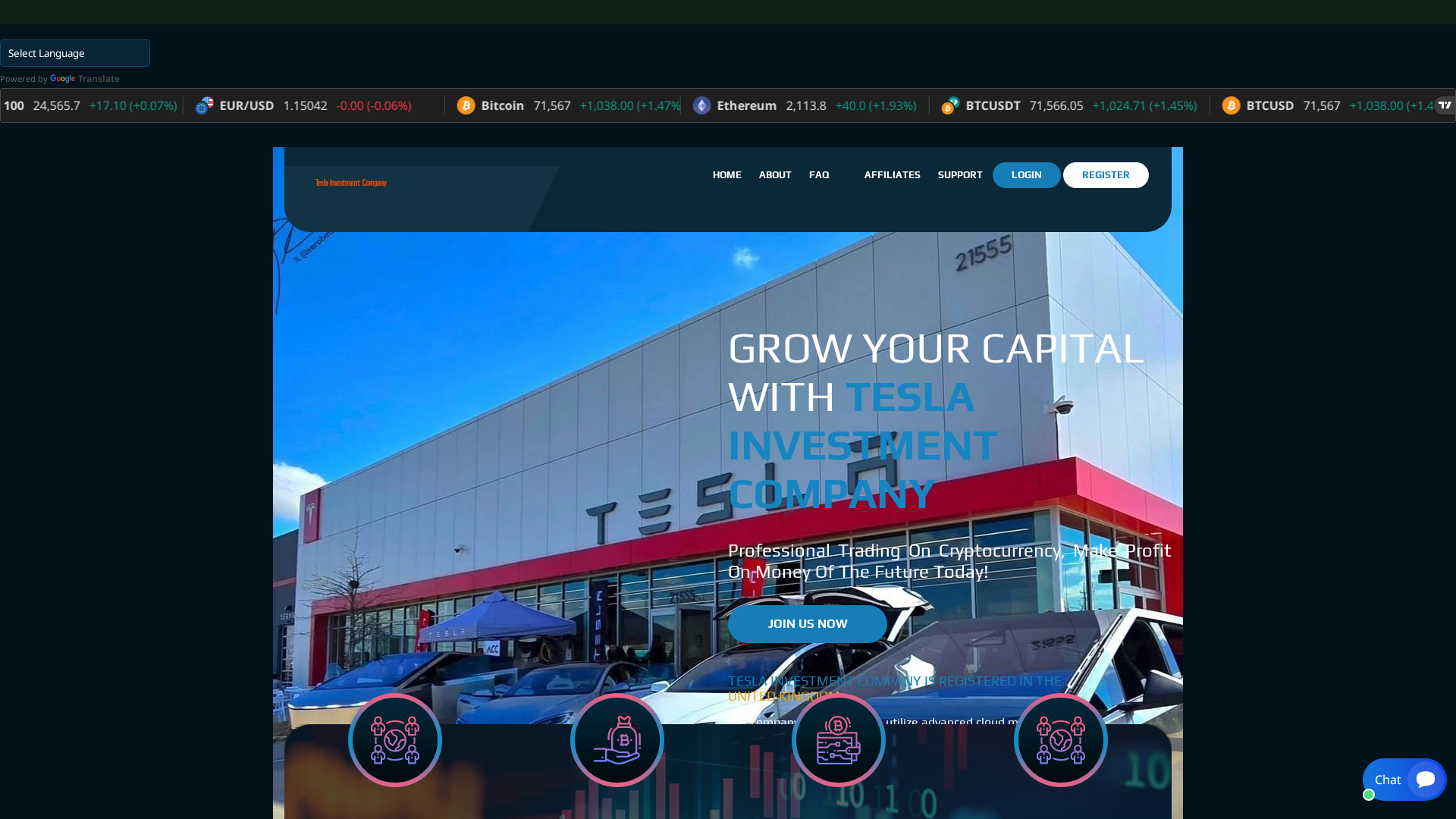 Screenshot of teslainvestmentcompany.ltd
