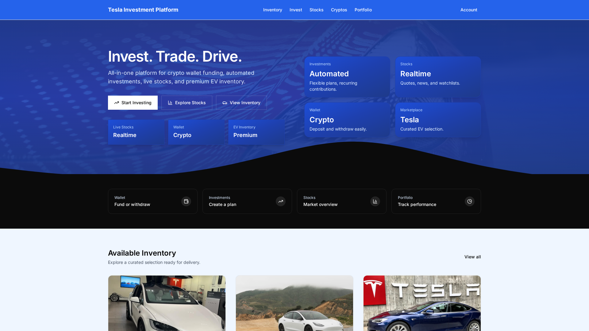 Screenshot of teslasharesinvest.com