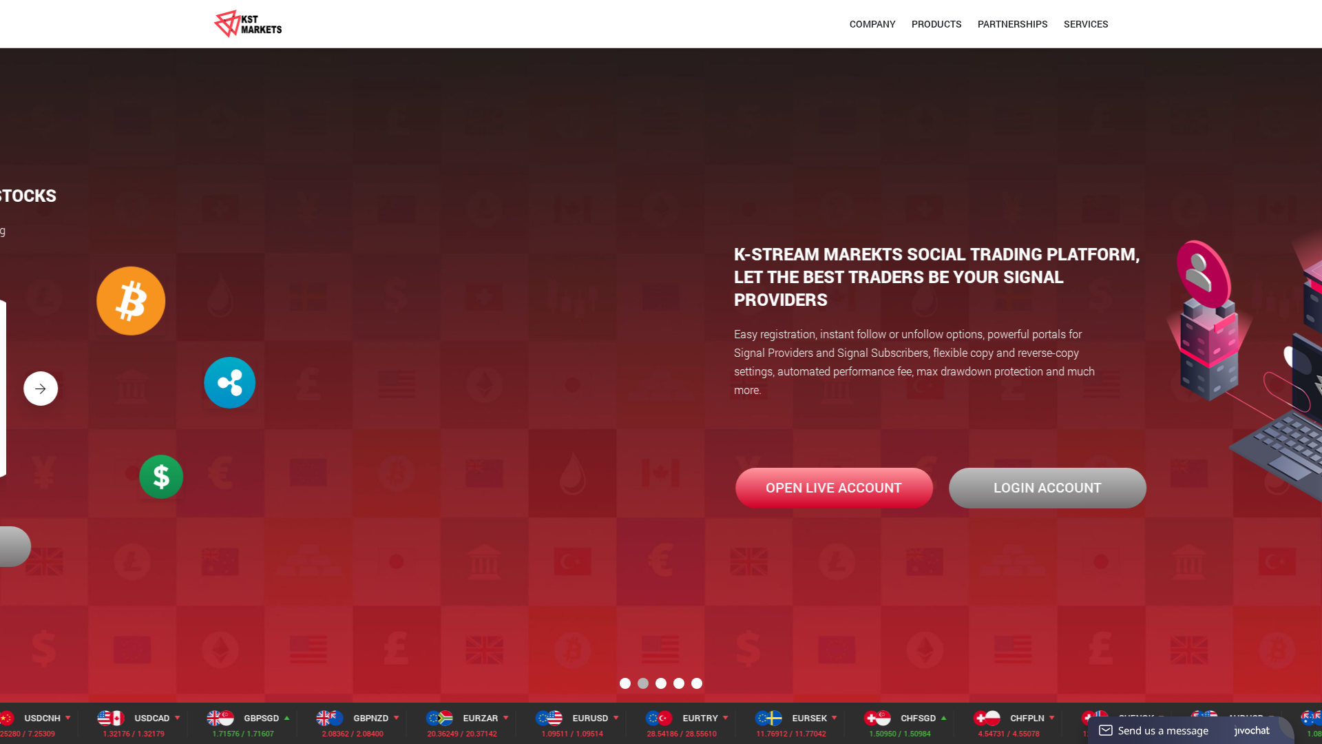 Screenshot of kstmarkets.com