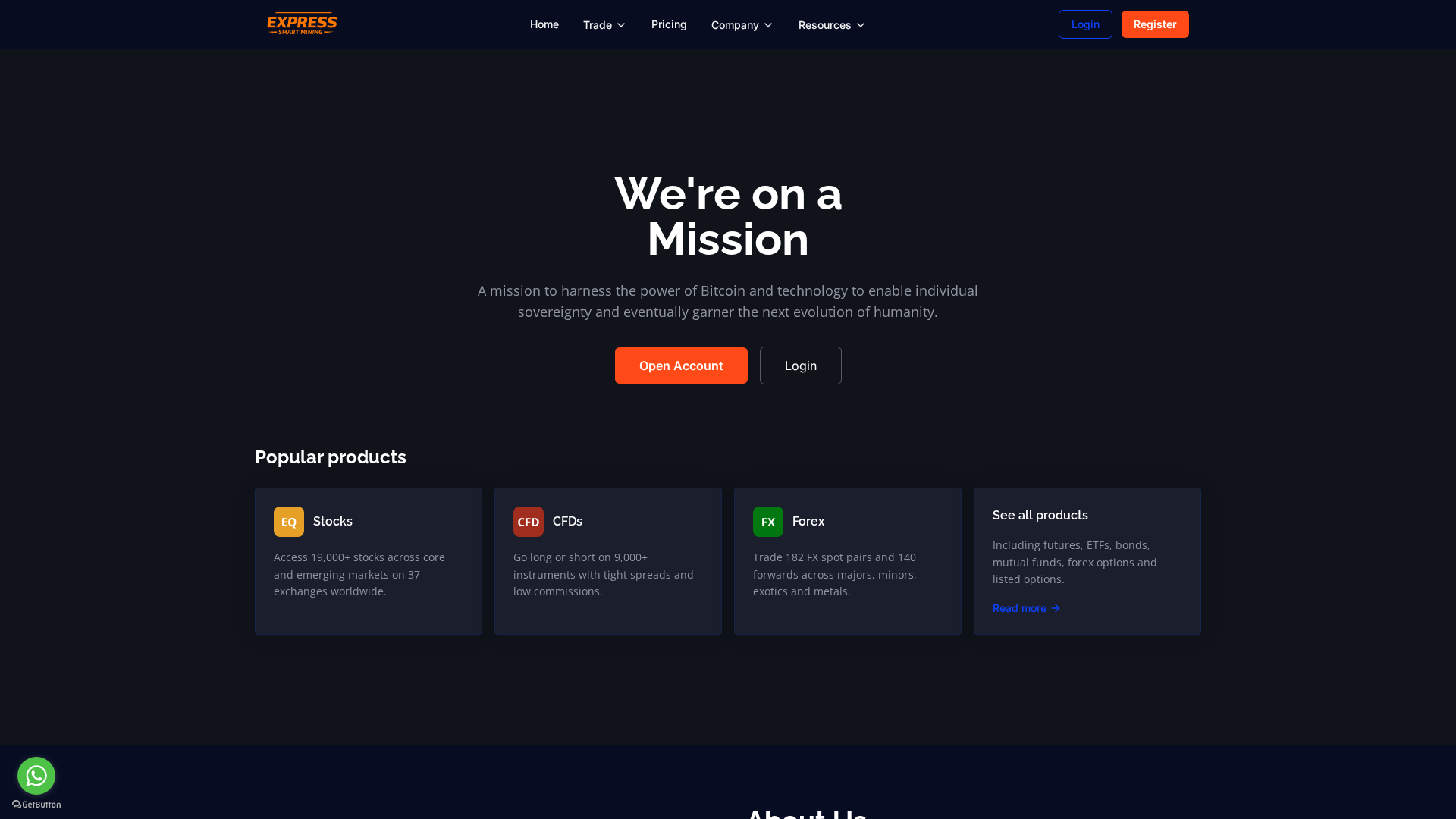 Screenshot of expresssmartmining.com