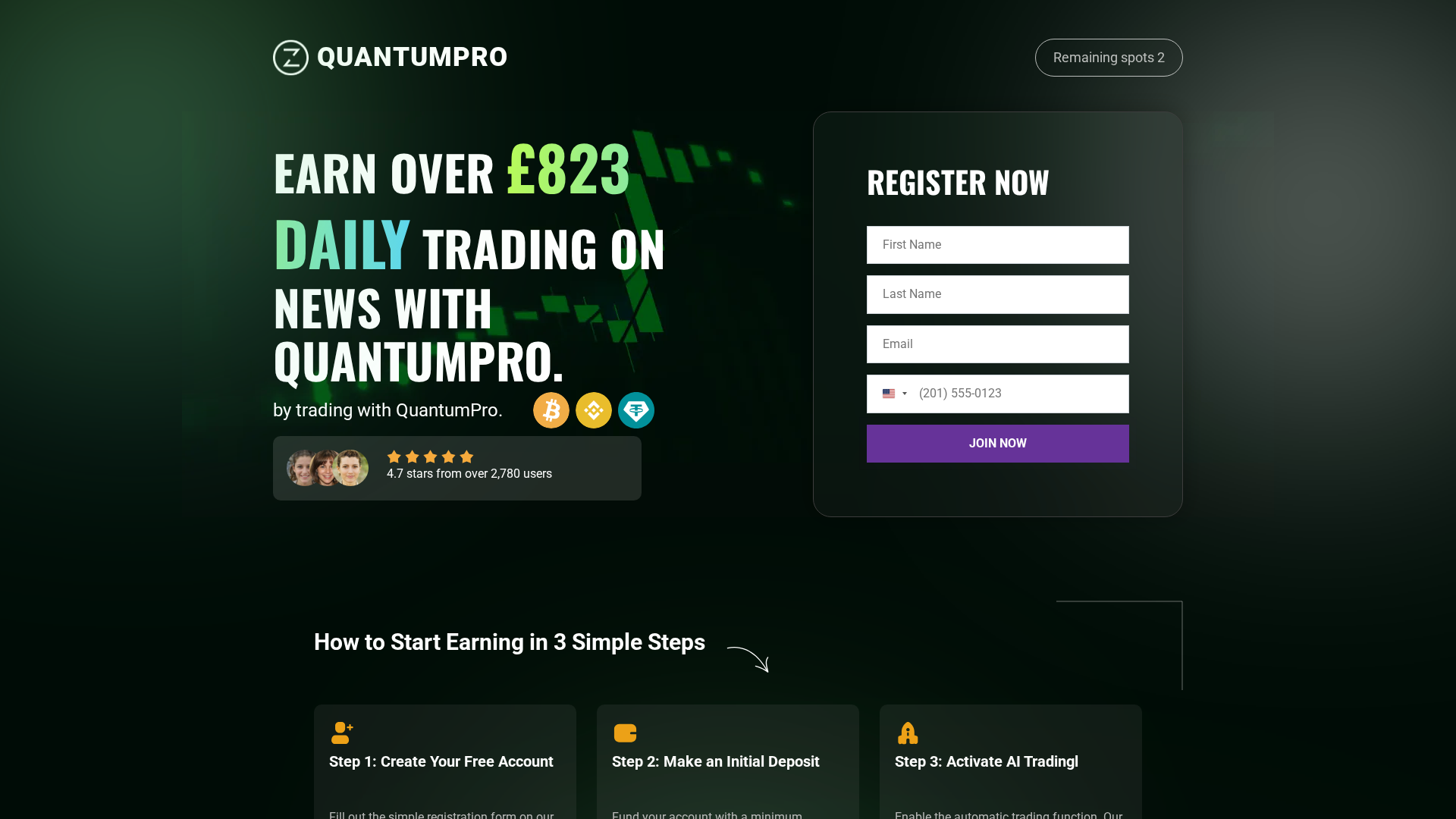 Screenshot of quantumproplatform.com