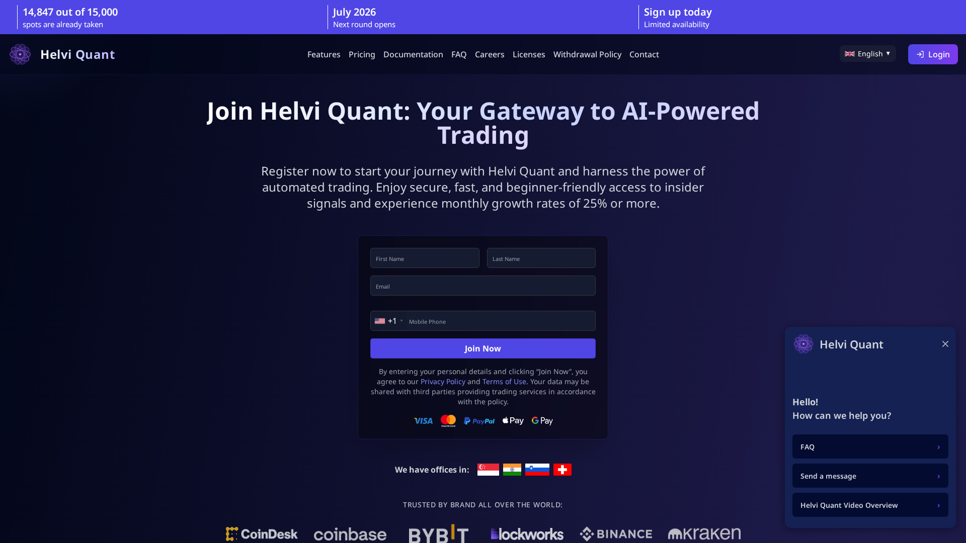 Screenshot of helvi-quant.com