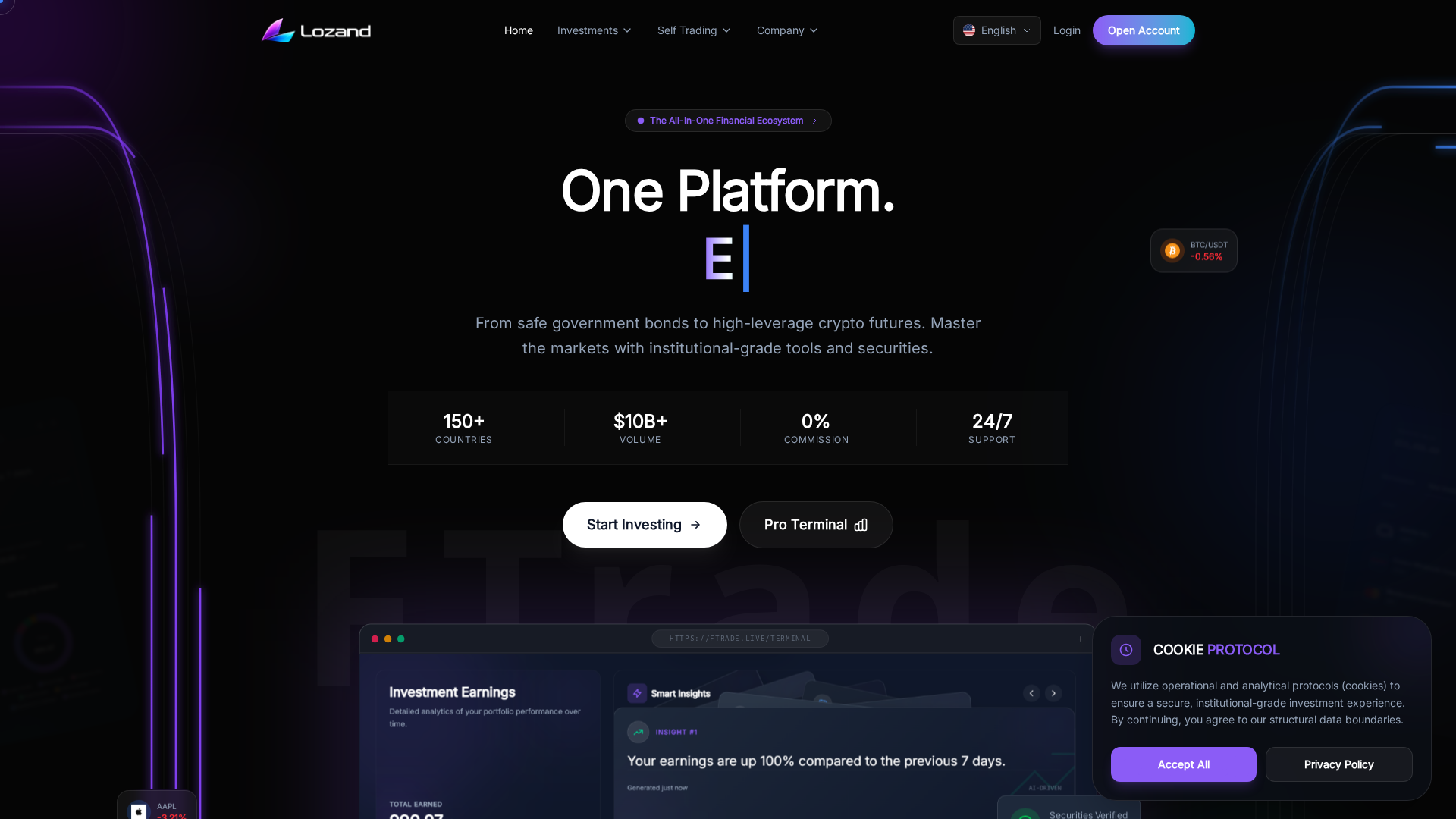 Screenshot of ftrade.live