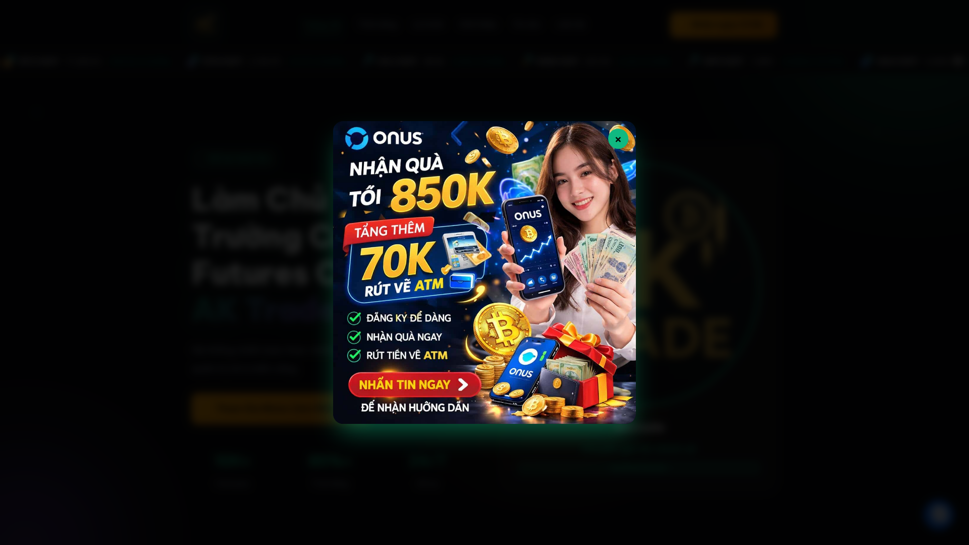 Screenshot of aktrade.io