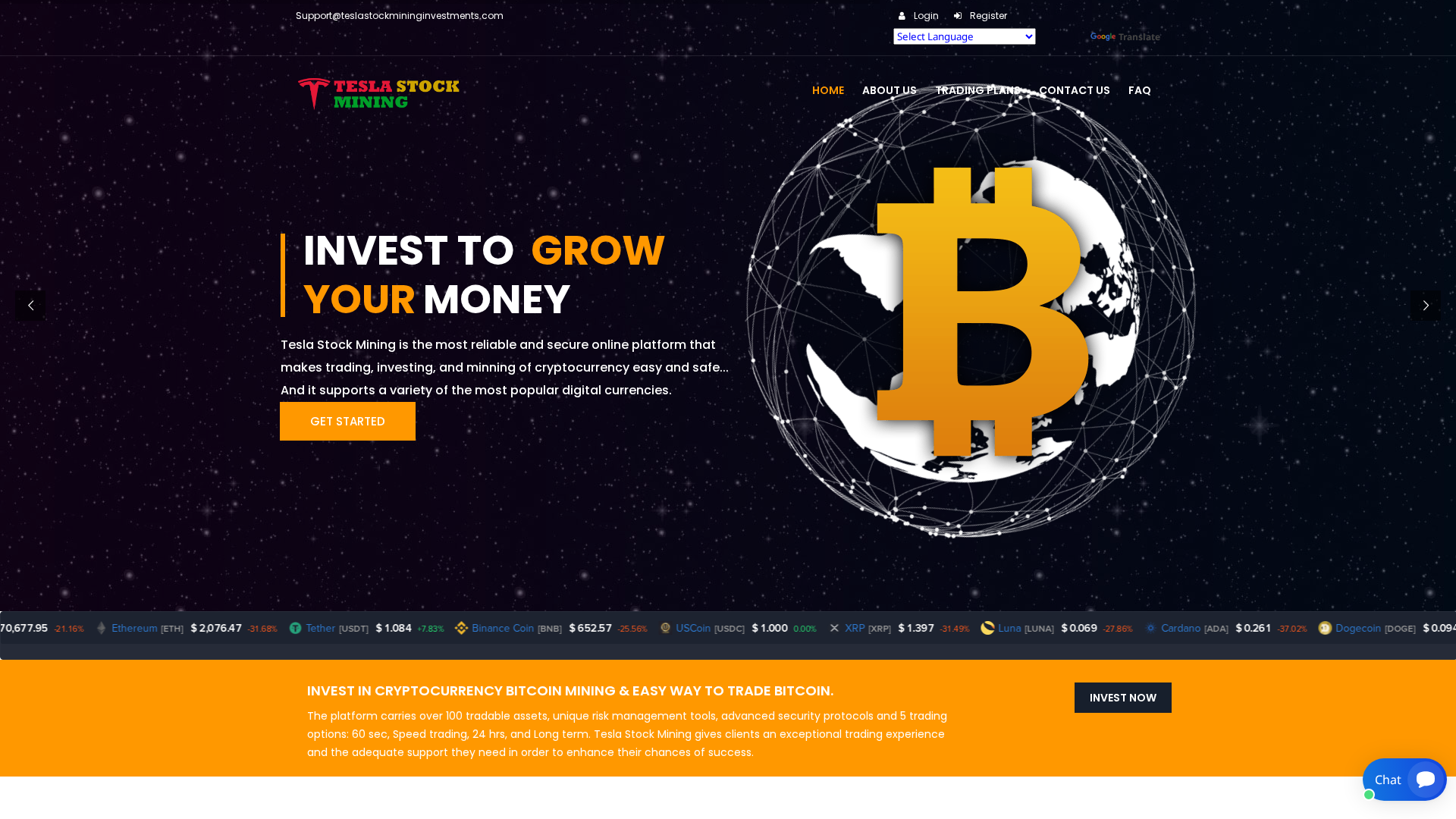 Screenshot of teslastockmininginvestments.com