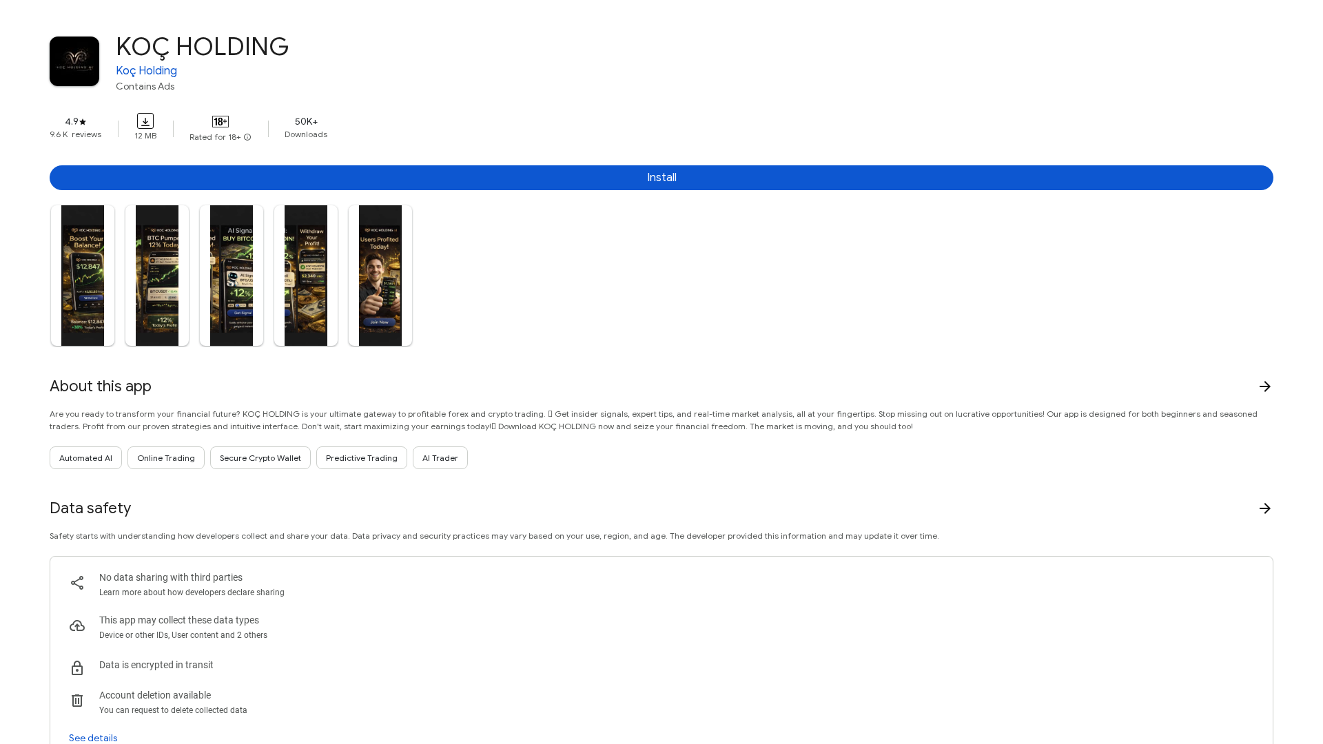 Screenshot of kocholdings.eu