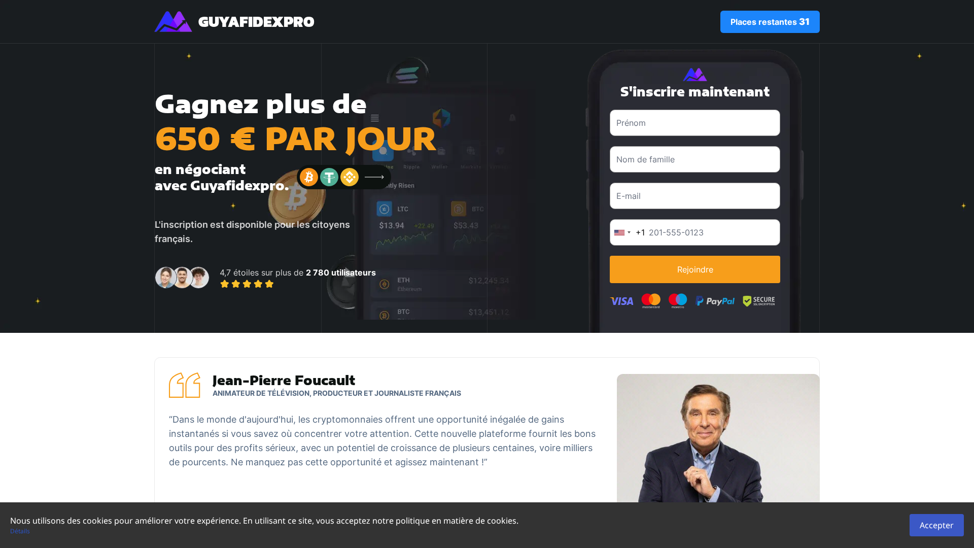 Screenshot of guyafidexpro.com