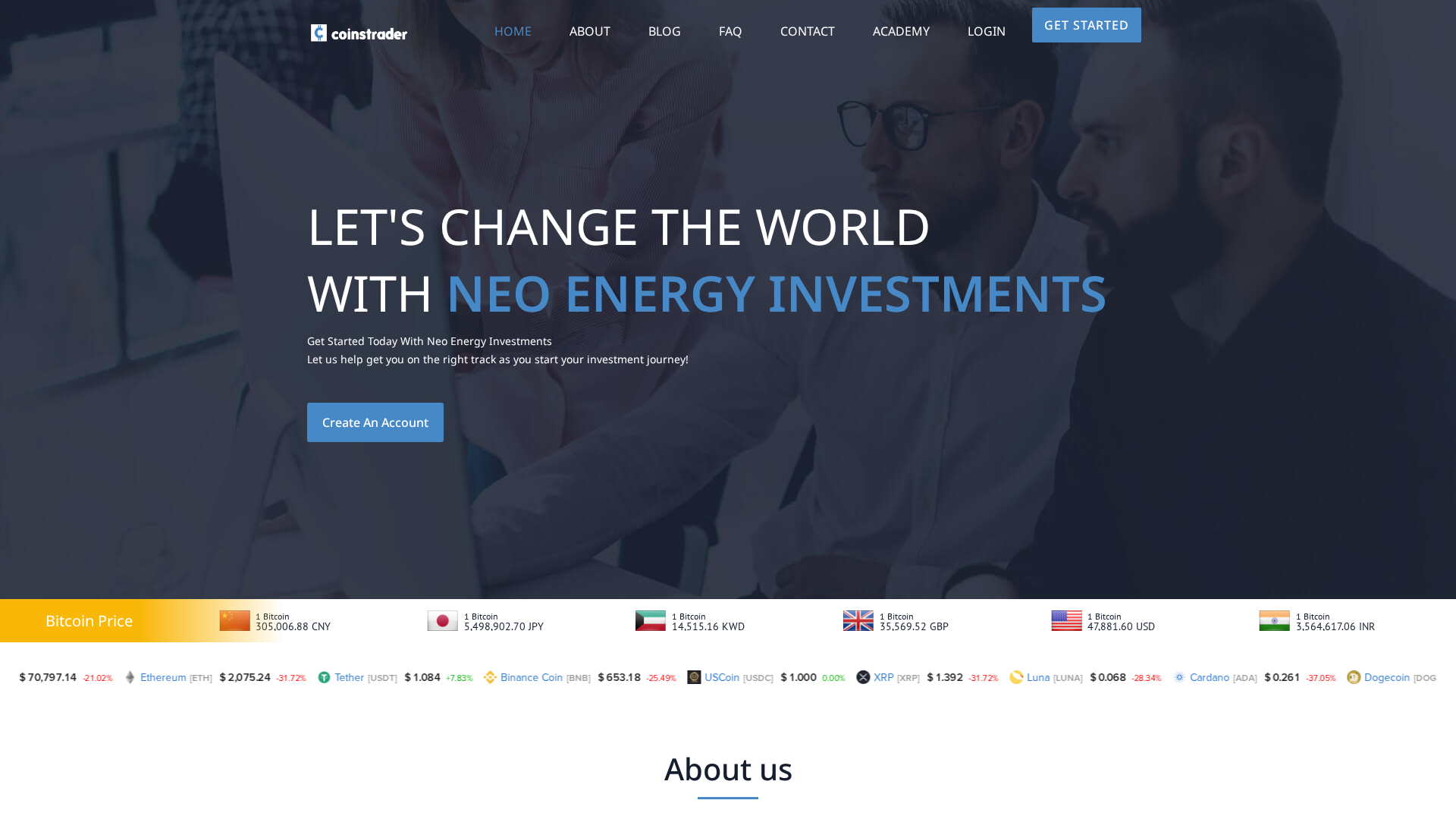 Screenshot of neoenergyinvestment.com