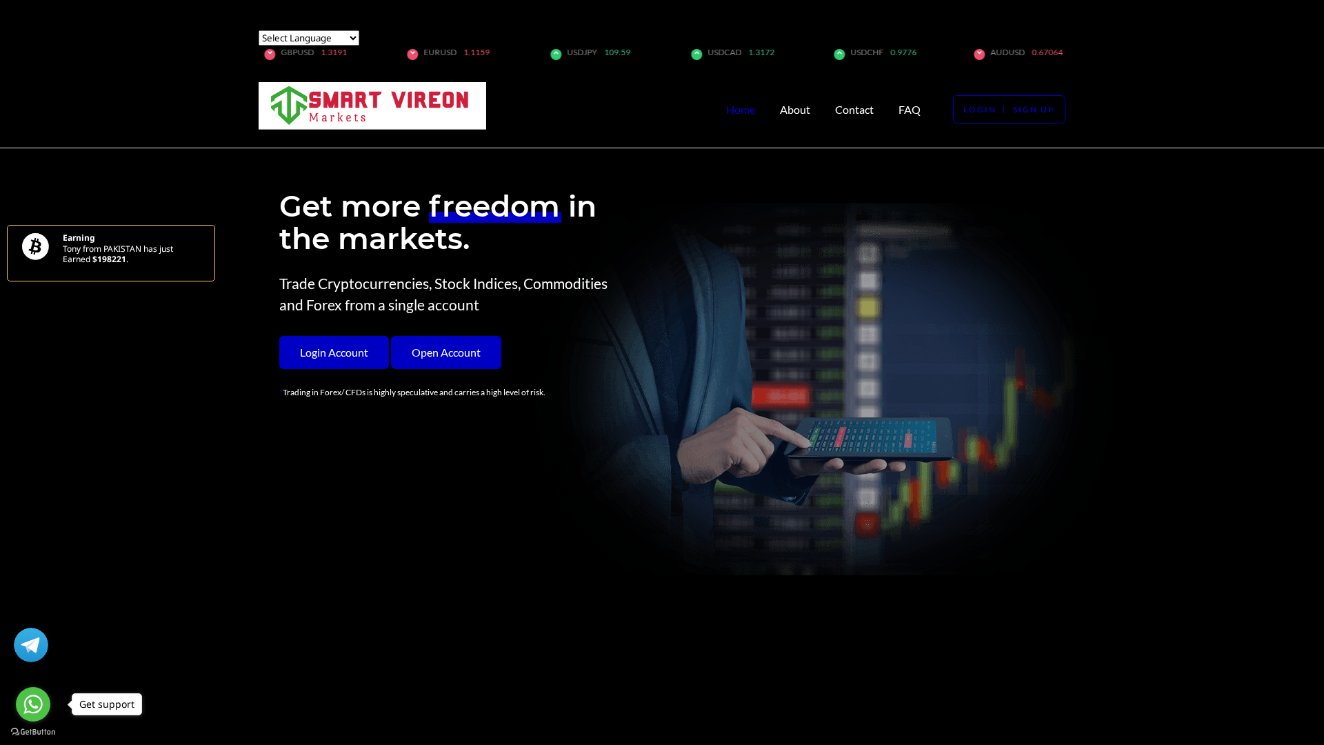 Screenshot of smartvireonmarkets.com