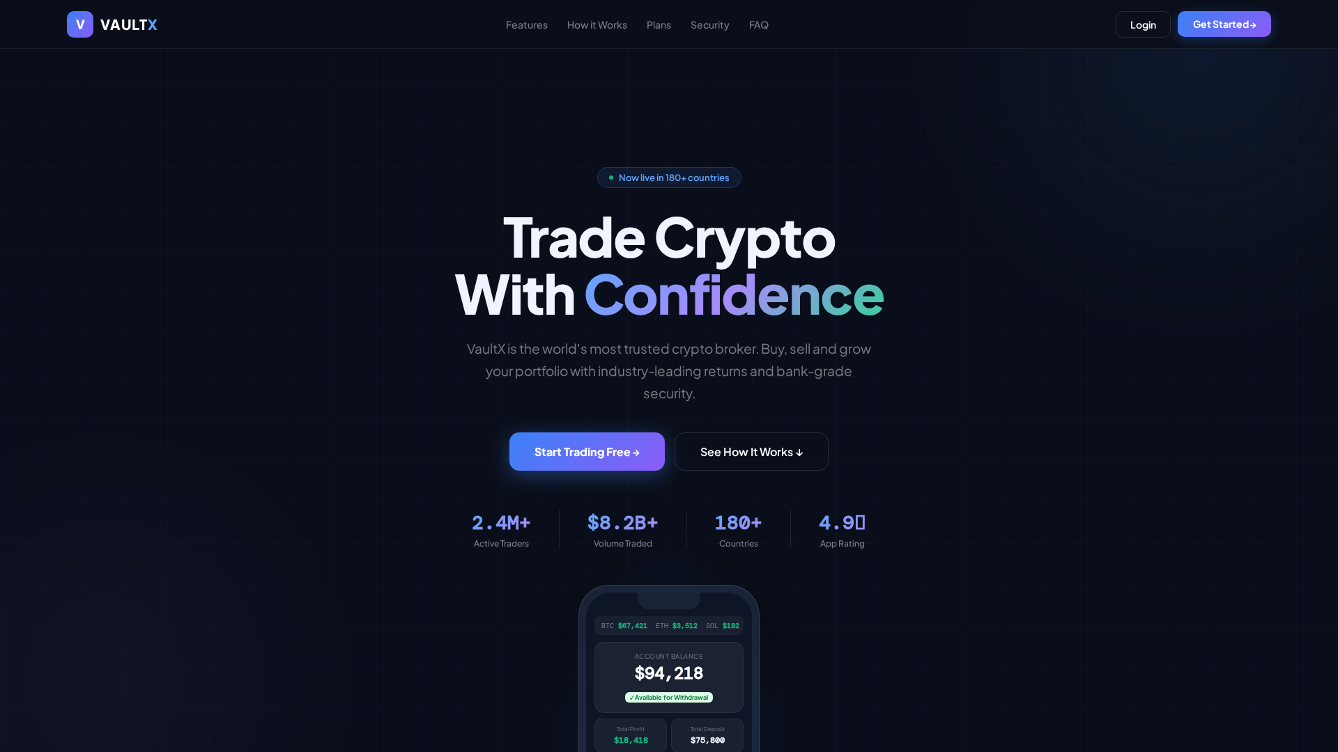 Screenshot of vaultx.sbs