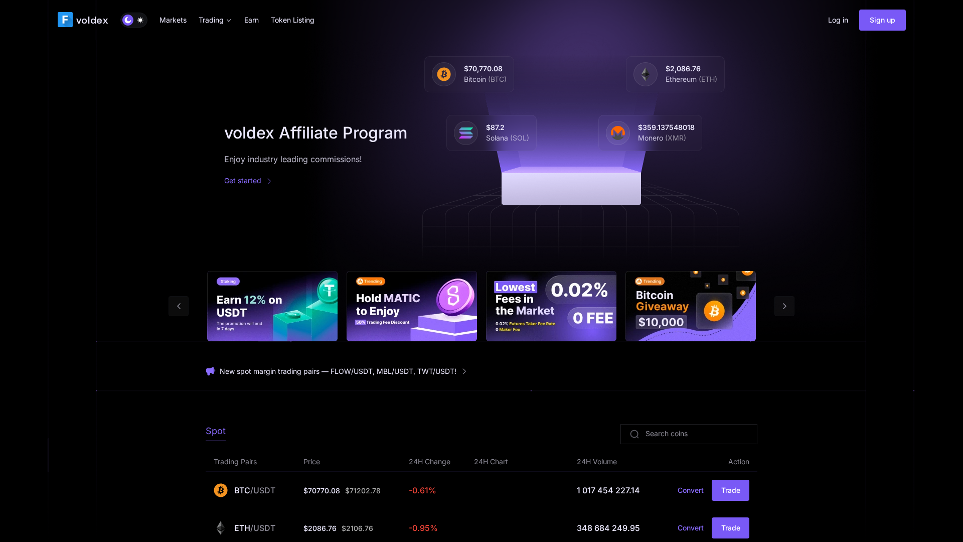 Screenshot of voldex.live
