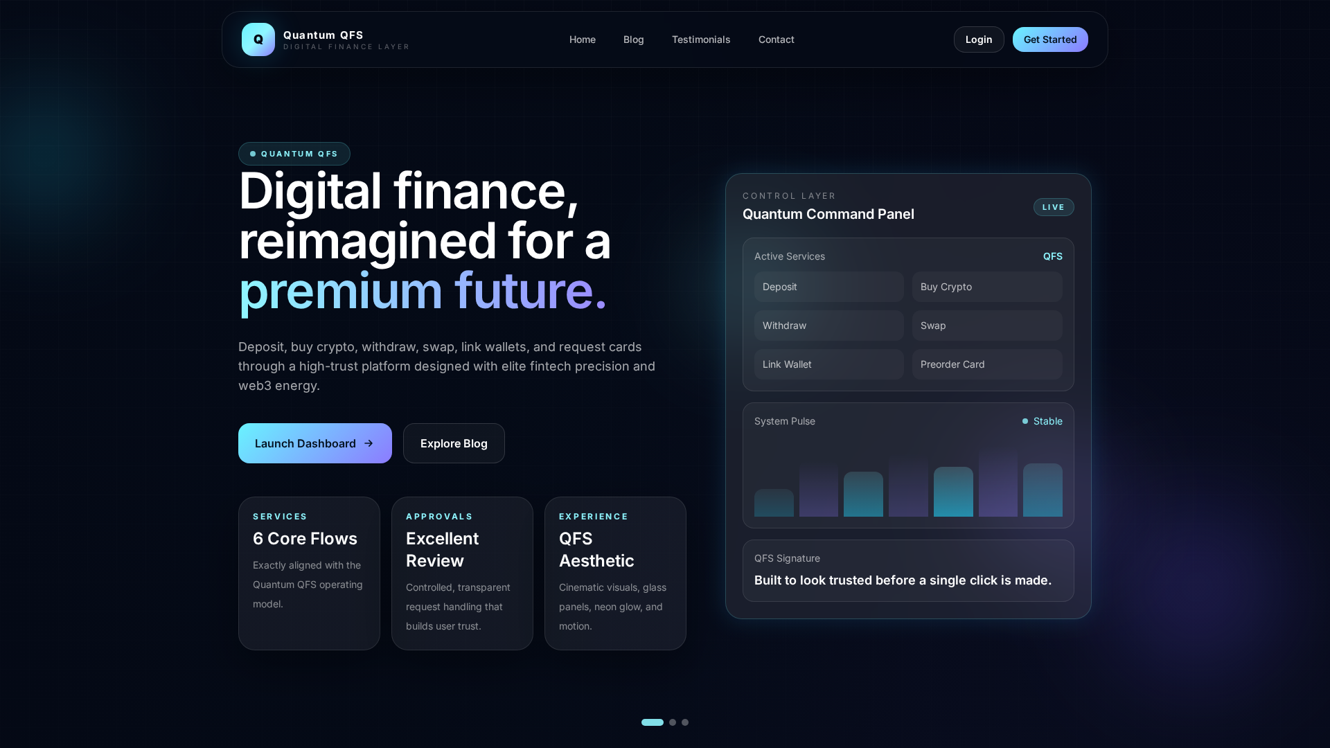 Screenshot of quantumwebnetwork.com