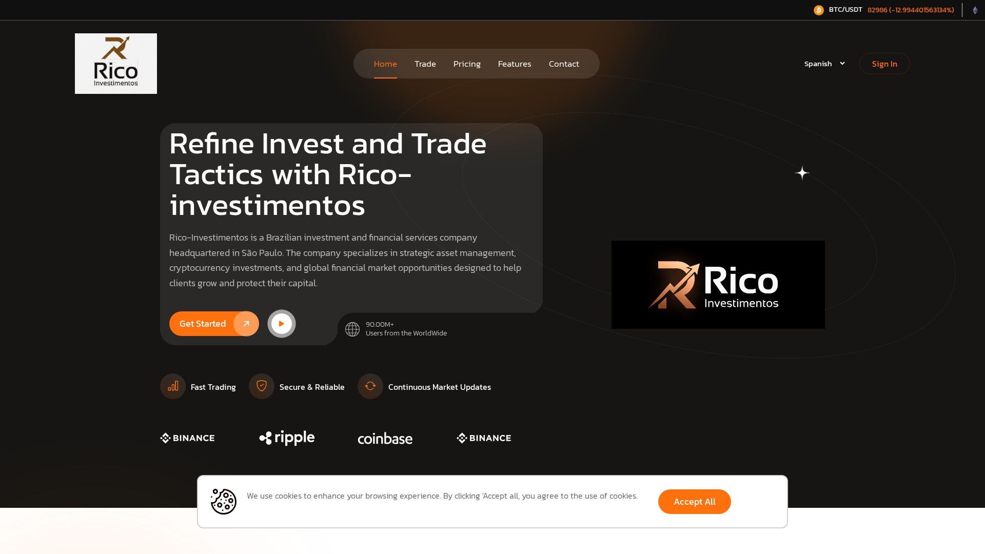 Screenshot of rico-investimentos.com